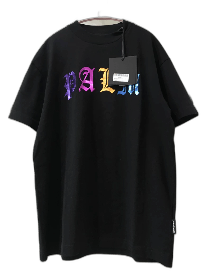 Palm Angels Palm Angels Gothic Short Sleeve T-shirt-yf Size US XXS / EU 40 - 1 Thumbnail