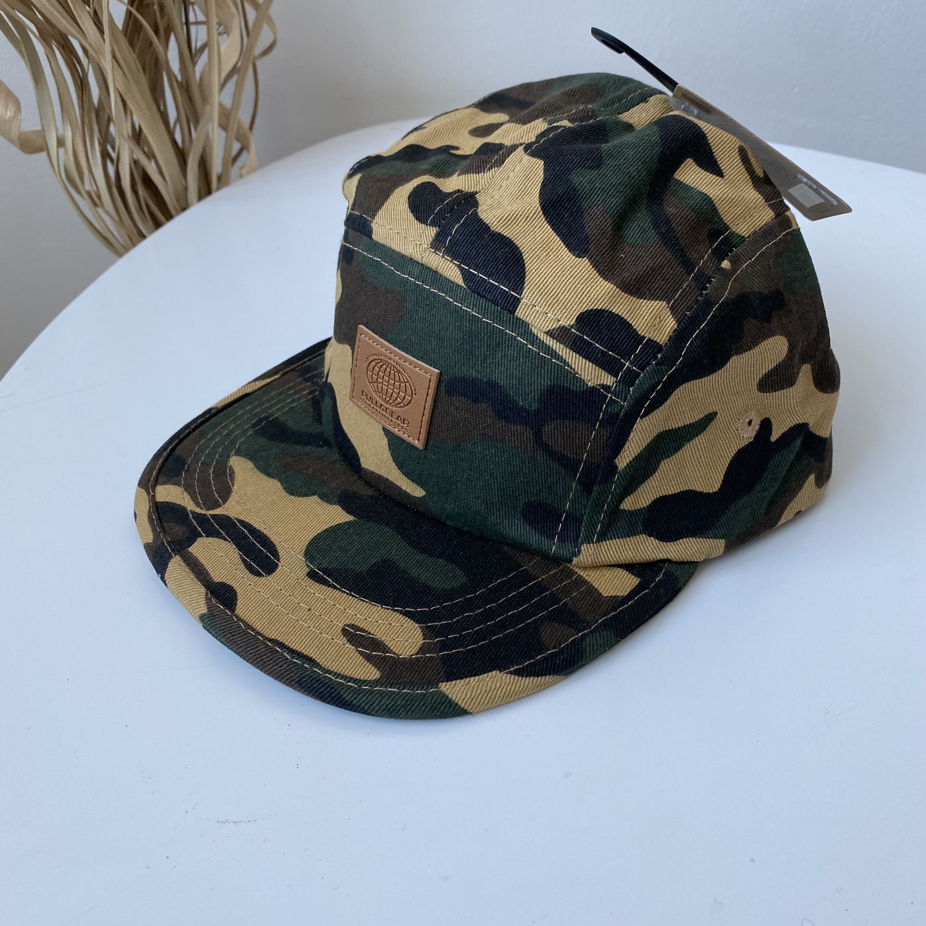 Dickies 🛹 Carhartt style 5 Panel Cap Camouflage Snapback Pull Bear Size ONE SIZE - 1 Thumbnail