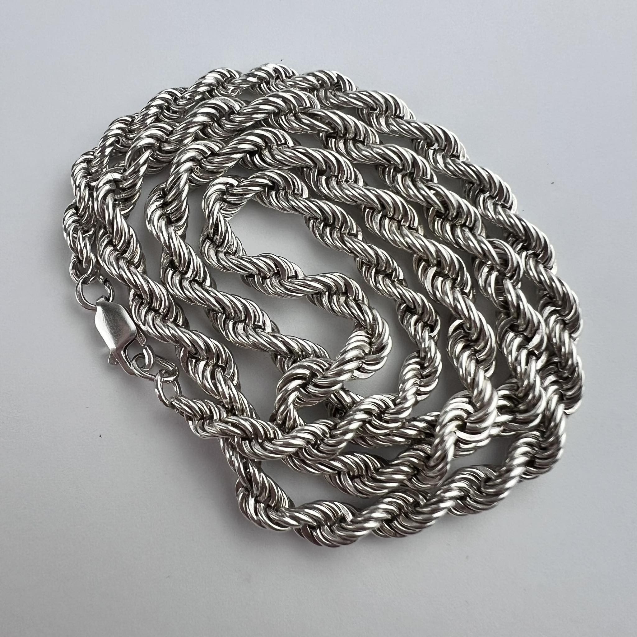 Vintage Sterling Silver 925 Chain Necklace Marked 29.6 gr