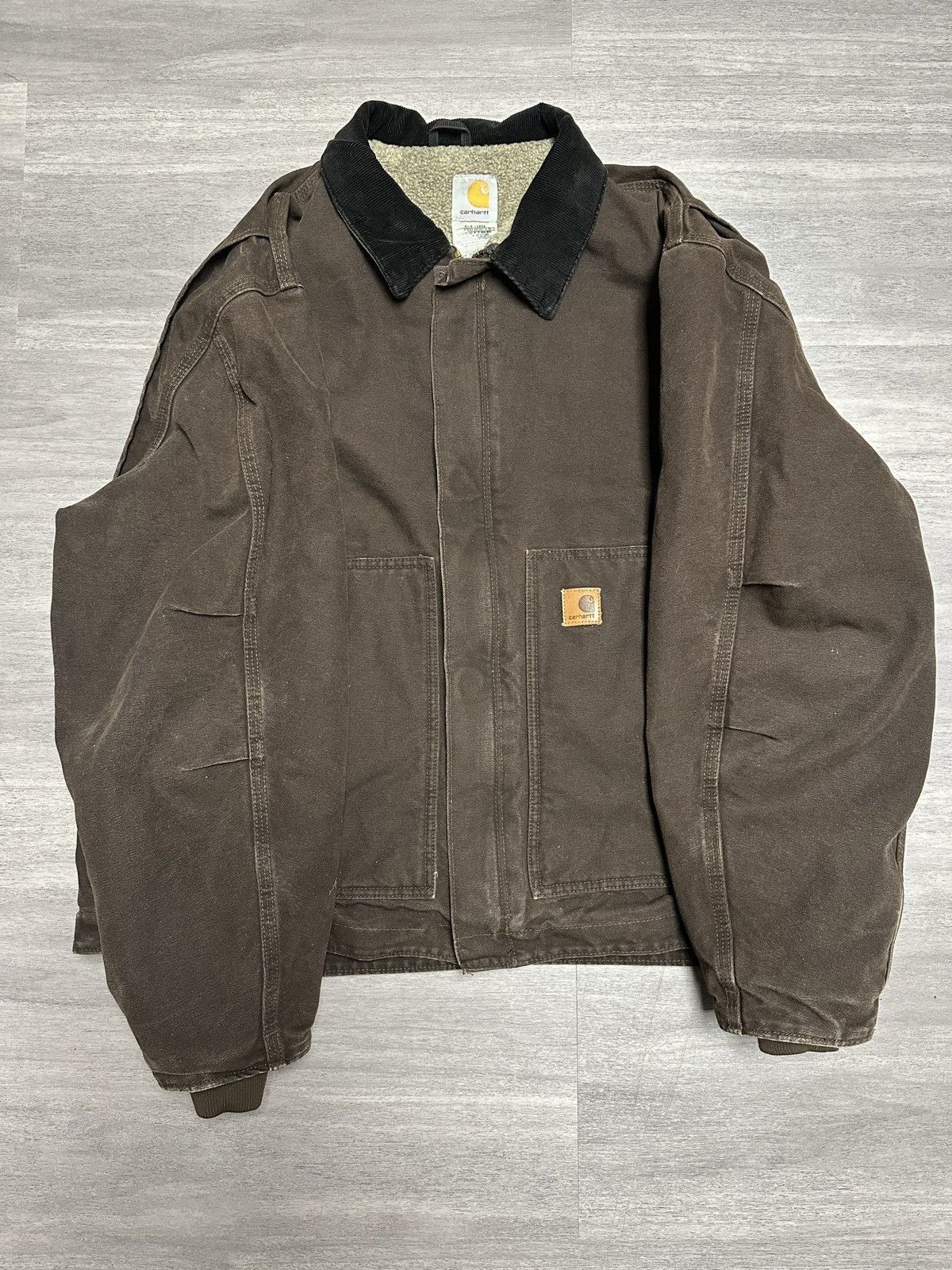 Image of Brown Arctic Sherpa-Lined Carhartt Heavyweight Work Jacket, Men's (Size XL)