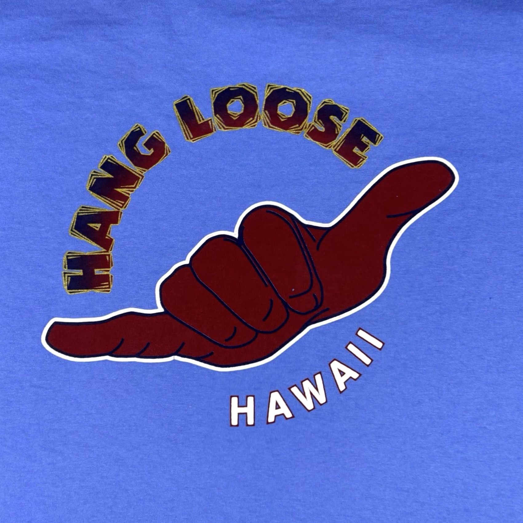 Vintage VINTAGE Hang Loose Hawaii T Shirt Surf Single Stitch 90s XL Blue Cotton Knit Short Sleeve Crew Neck Oneita Stitch Men Mens H Size US XL / EU 56 / 4 - 6 Thumbnail