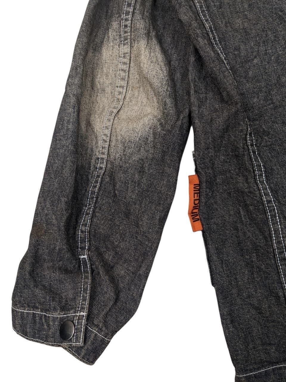 Issey Miyake VINTAGE 291925 HOMME DENIM WORK SUN FADED BUTTON UP SHIRT Size US S / EU 44-46 / 1 - 7 Thumbnail