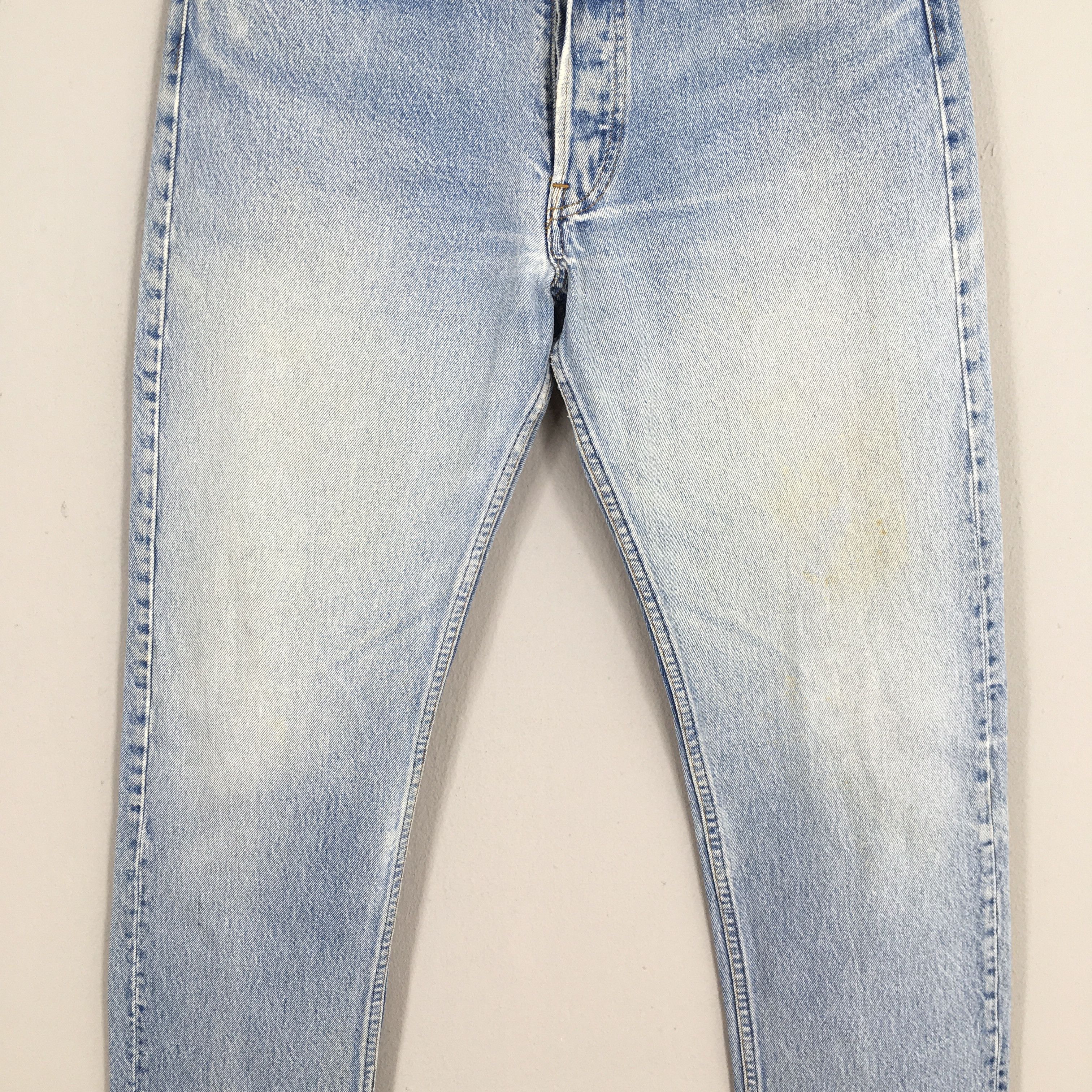 Levi's Size 29x30 Vintage 90s Levi's 501 Faded Blue Jeans S1361 Size US 29 - 3 Thumbnail