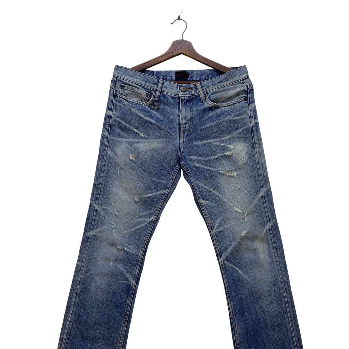 JACKROSE Flare Jackrose Distressed Denim Jeans Size US 31 - 4 Thumbnail