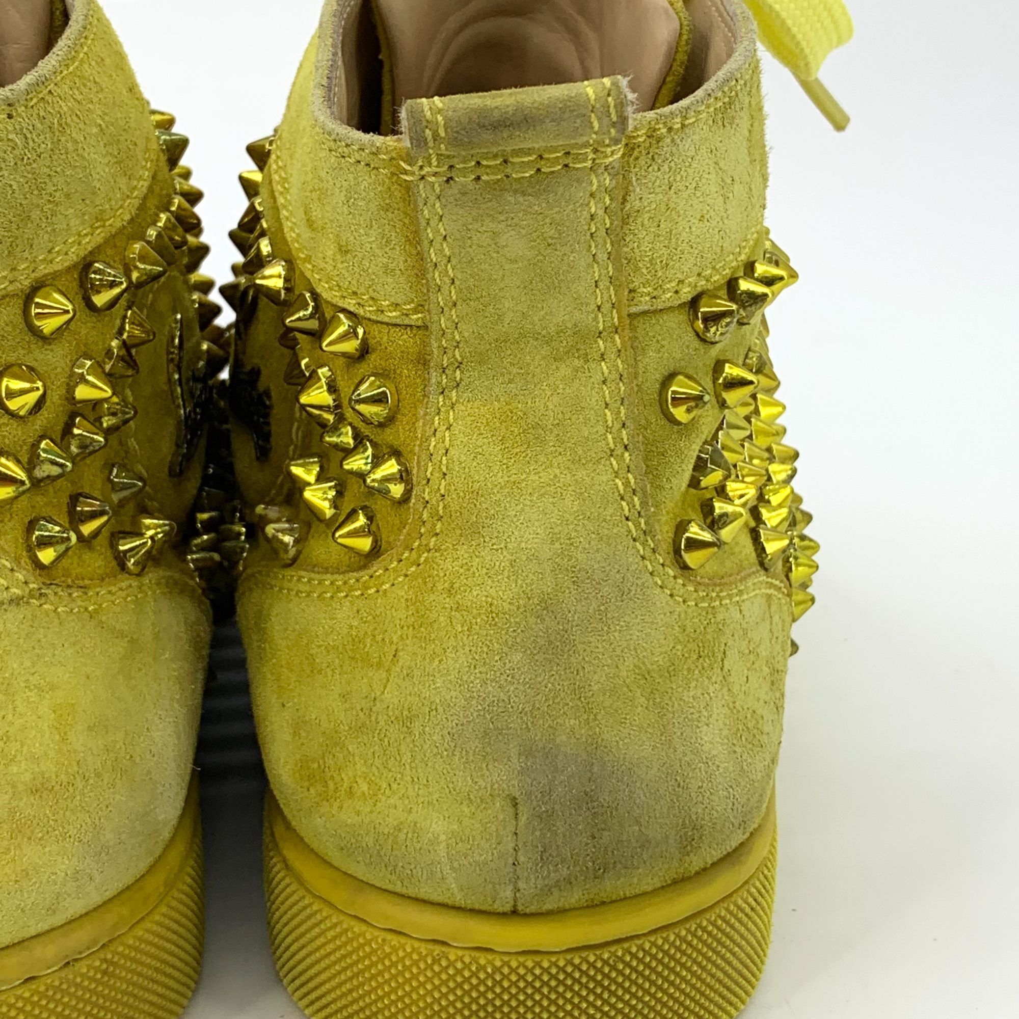 Christian Louboutin Christian Louboutin Blue Studded High-Top Lace-Up Sneakers ( Size US 10 / IT 40 - 3 Thumbnail