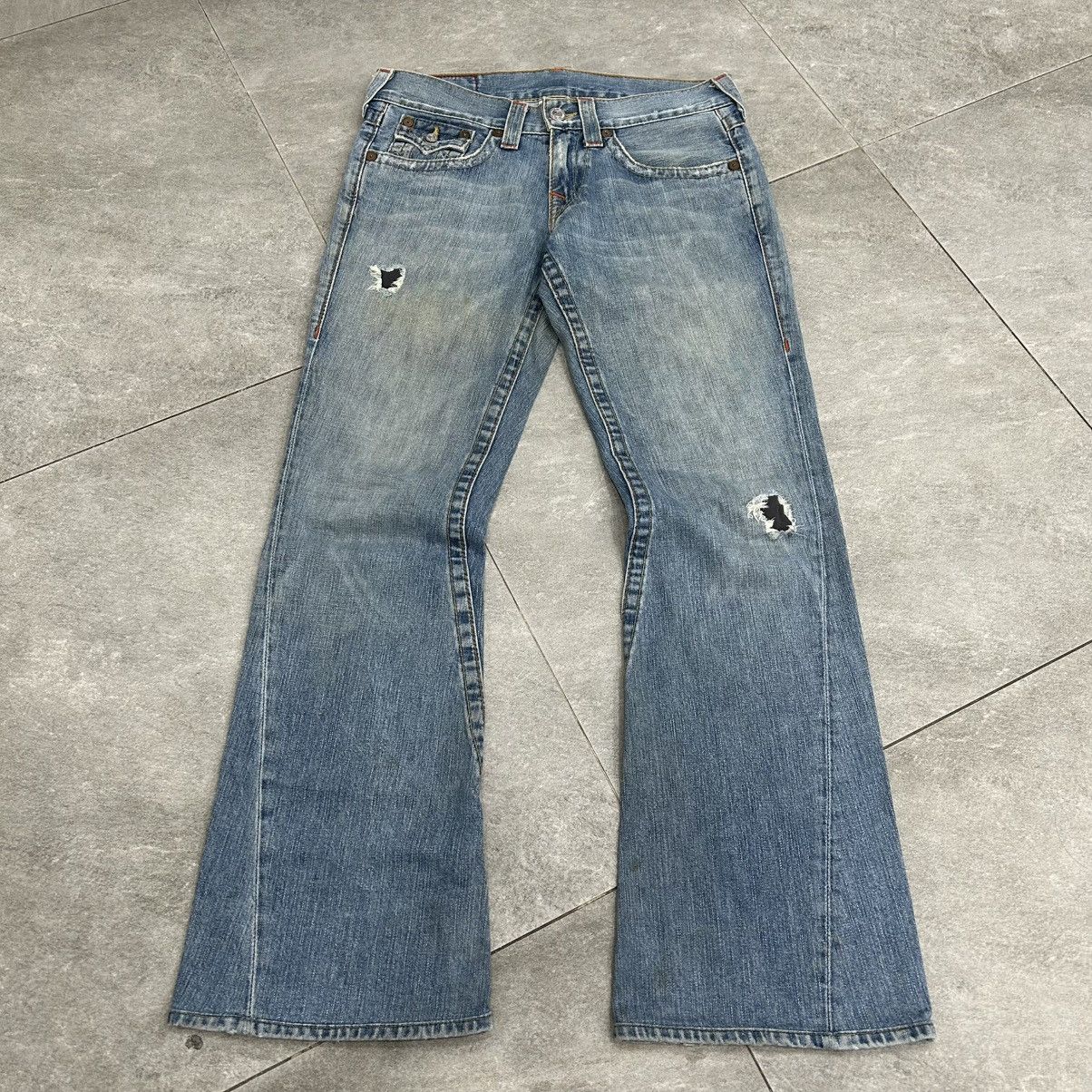 True Religion Vintage 90s True Religion Joey Flared Denim Size US 33 - 3 Thumbnail
