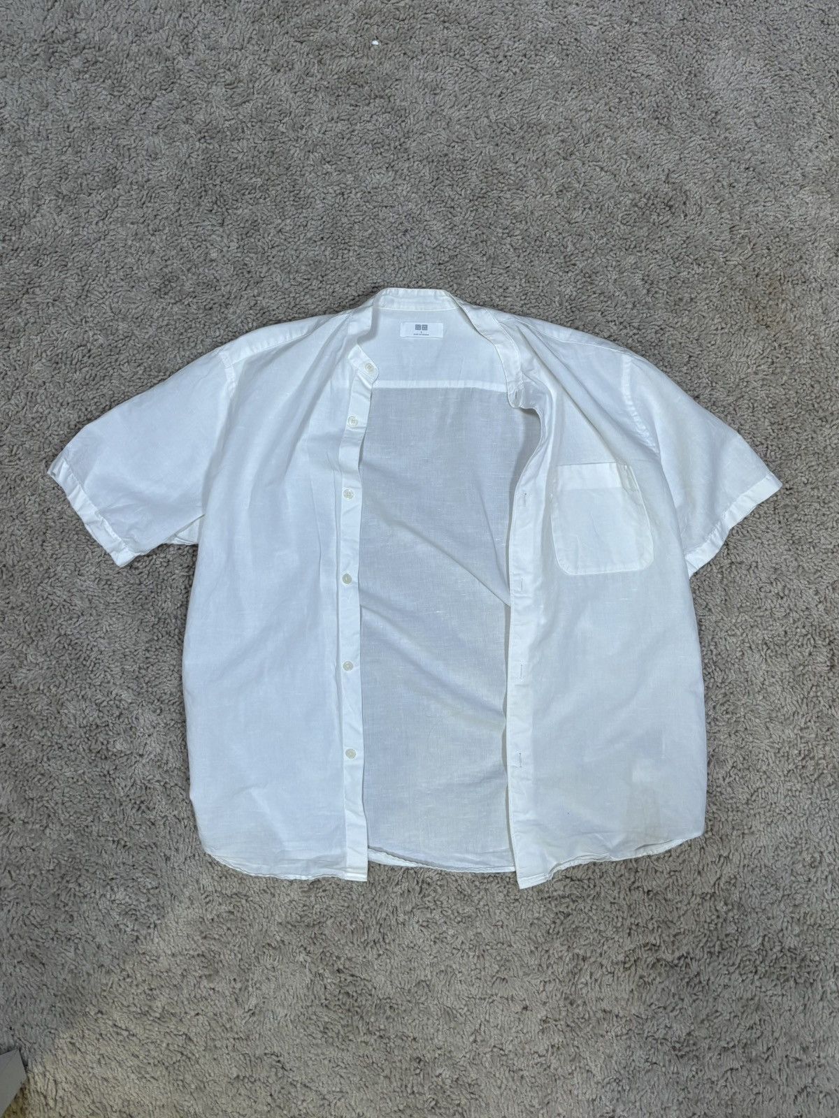 Uniqlo White Uniqlo Linen dress shirt - Size: medium Size US M / EU 48-50 / 2 - 1 Thumbnail
