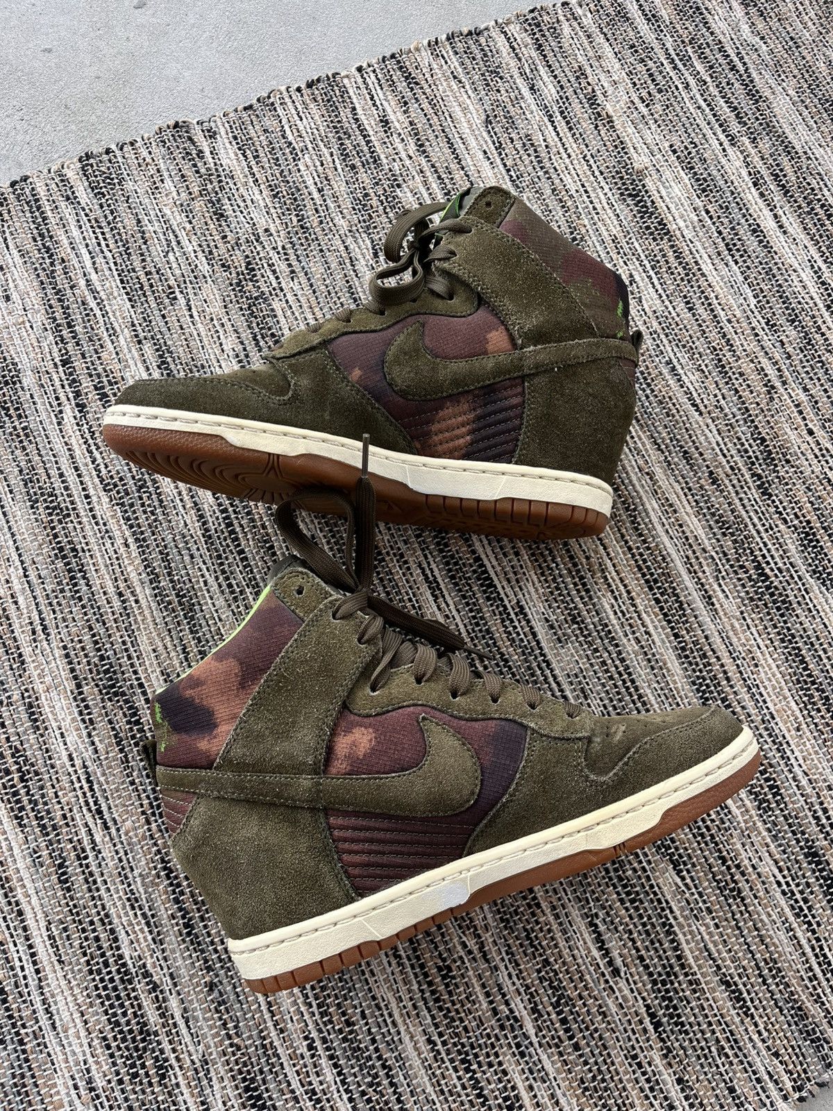 Nike Vintage Nike Dunk Sky Hi Camo Wedge Sneakers Y2K Rare Size US 5.5 / IT 35.5 - 3 Thumbnail