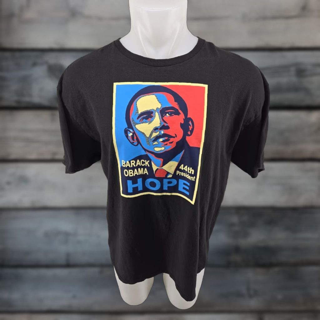 Delta Barack Obama 44th President HOPE Black T Shirt XL Mens Short Sleeve Size US XL / EU 56 / 4 - 1 Thumbnail