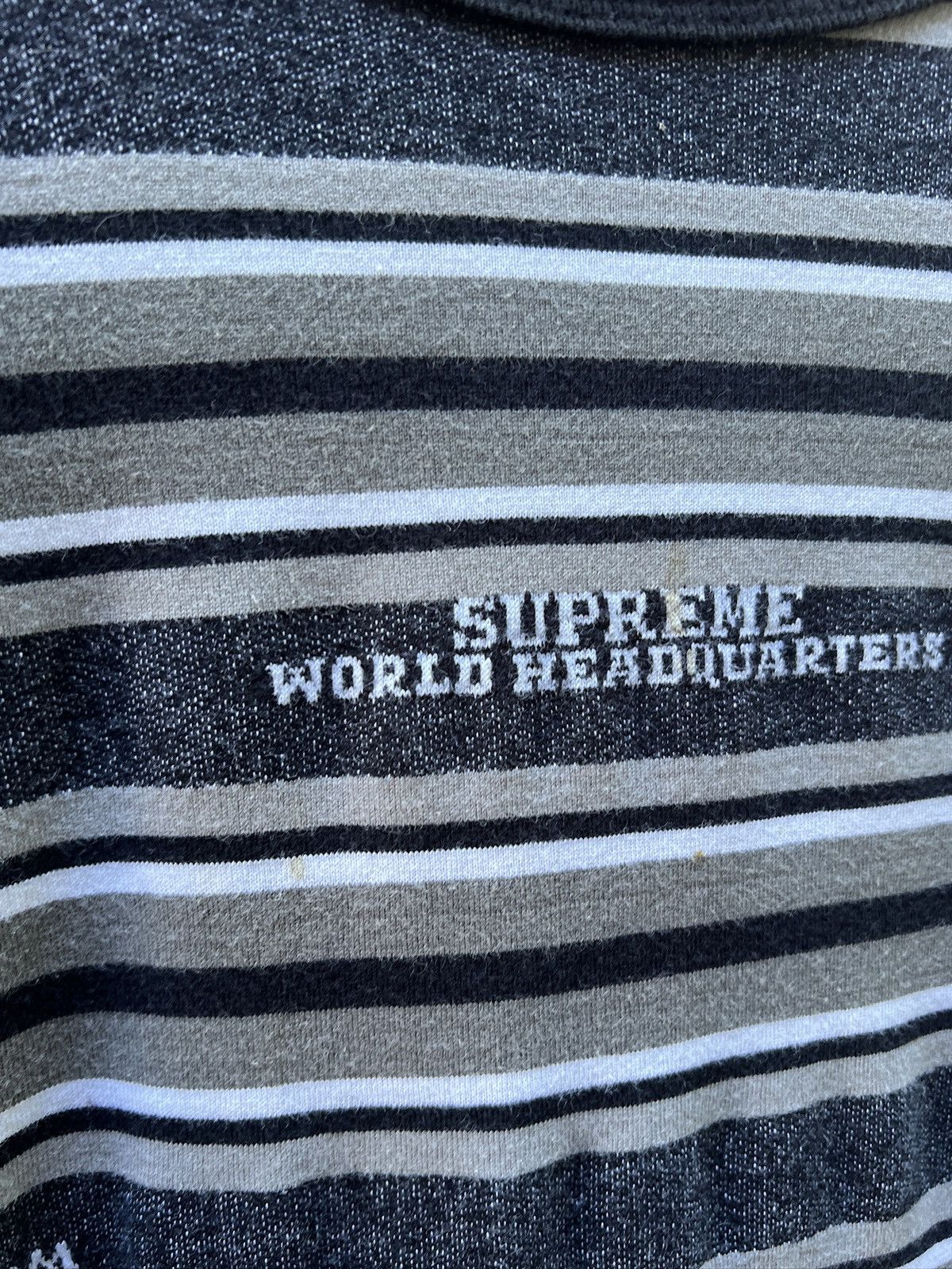 Supreme Supreme HQ Striped Tee FW18 Size US XL / EU 56 / 4 - 7 Thumbnail