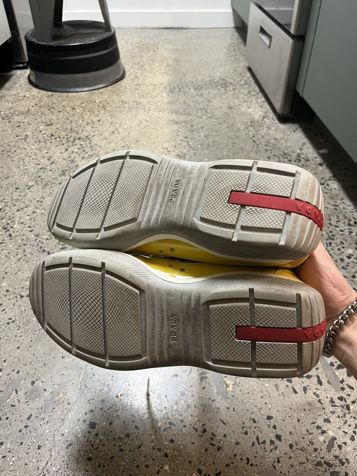 Prada Prada Americas Cup Yellow Patent Leather Size US 6 / EU 39 - 5 Thumbnail