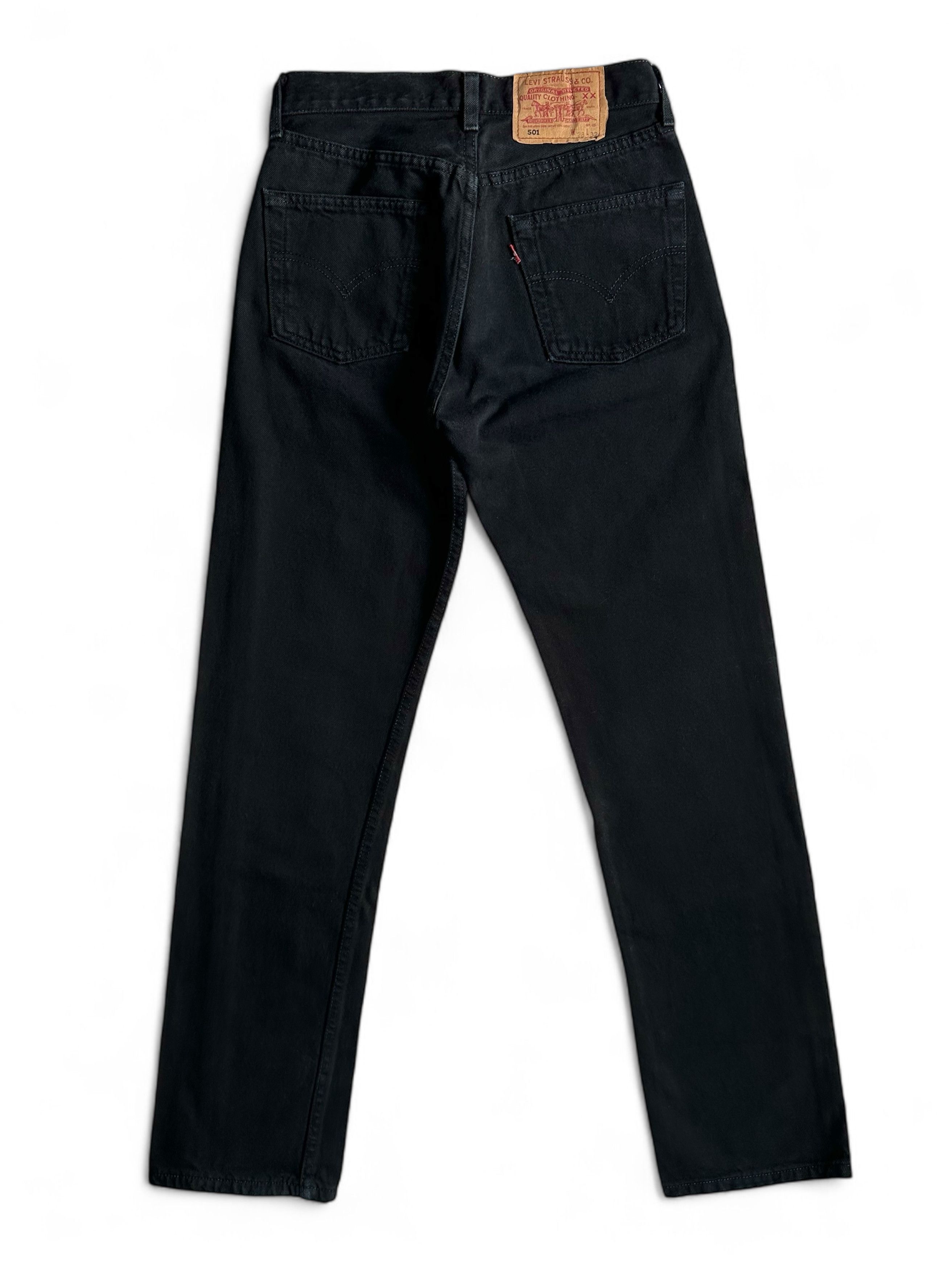 Levi's × Vintage Vintage 90's Made in USA Levi's Black Straight Jeans Size 28" / US 6 / IT 42 - 2 Thumbnail