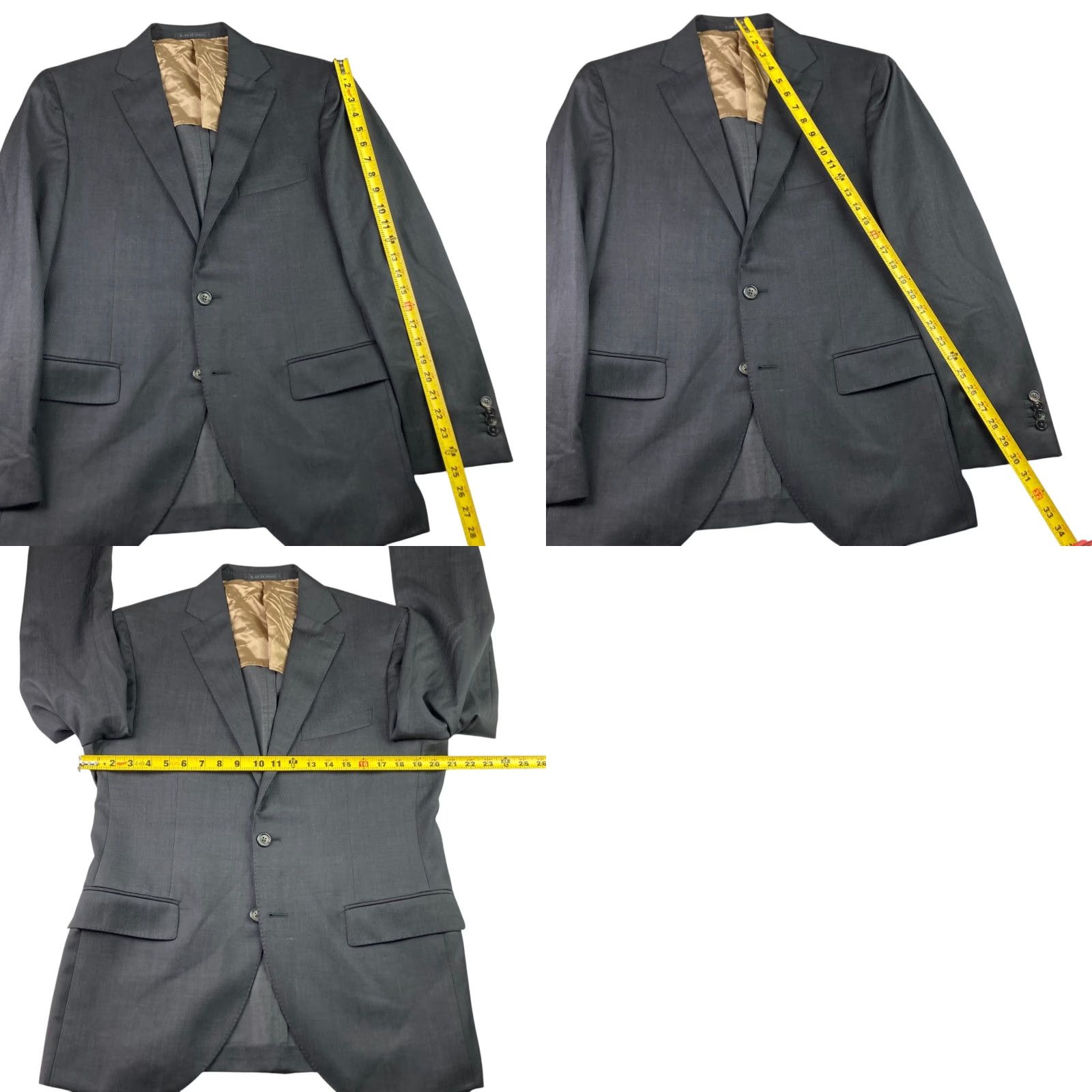 Vintage Ledbury Blazer Mens Wool 2-Button Jacket Gray Regular 40 US | Italy 50 EU Notch Lapel Double-Vented Vintage? Size 40R - 8 Thumbnail