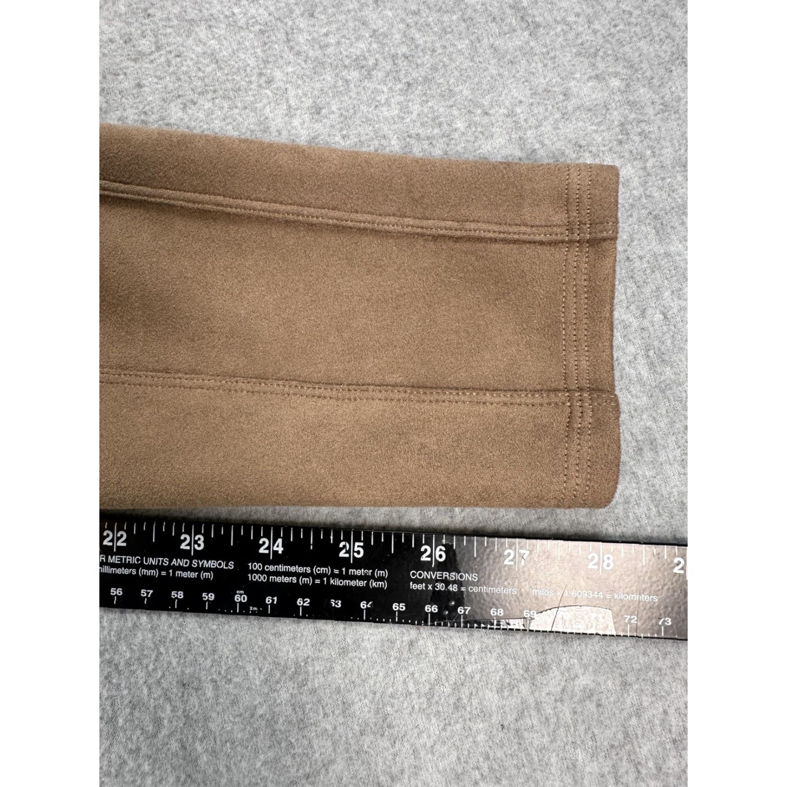 Spanx Spanx Faux Suede Leggings Womens Medium Brown High Rise Ankle Lined Stretch Size 32" / US 10 / IT 46 - 4 Thumbnail
