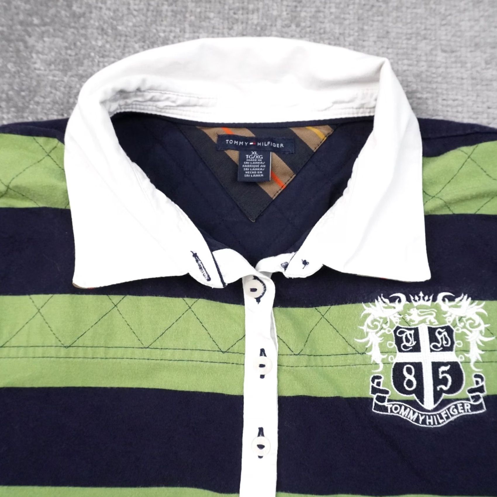 Tommy Hilfiger Tommy Hilfiger Shirt Womens L Multicolor Striped Long Sleeve Collared Pullover Casual Short Sleeve? Size L / US 10 / IT 46 - 6 Thumbnail