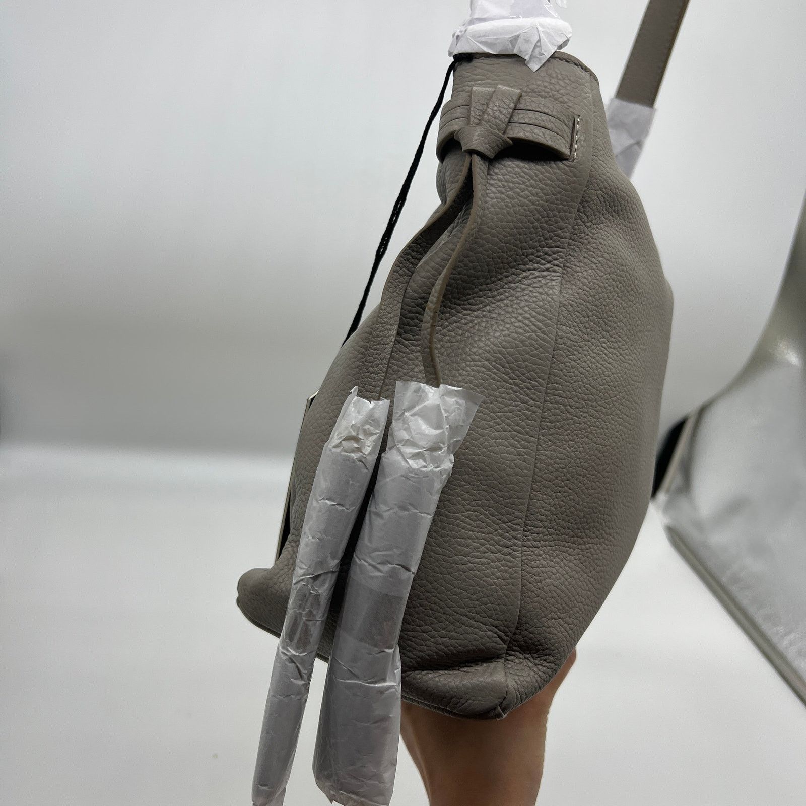 Other LODIS Womens Purse Texas Leather Grayson Shoulder Ash Gray Size ONE SIZE - 10 Thumbnail