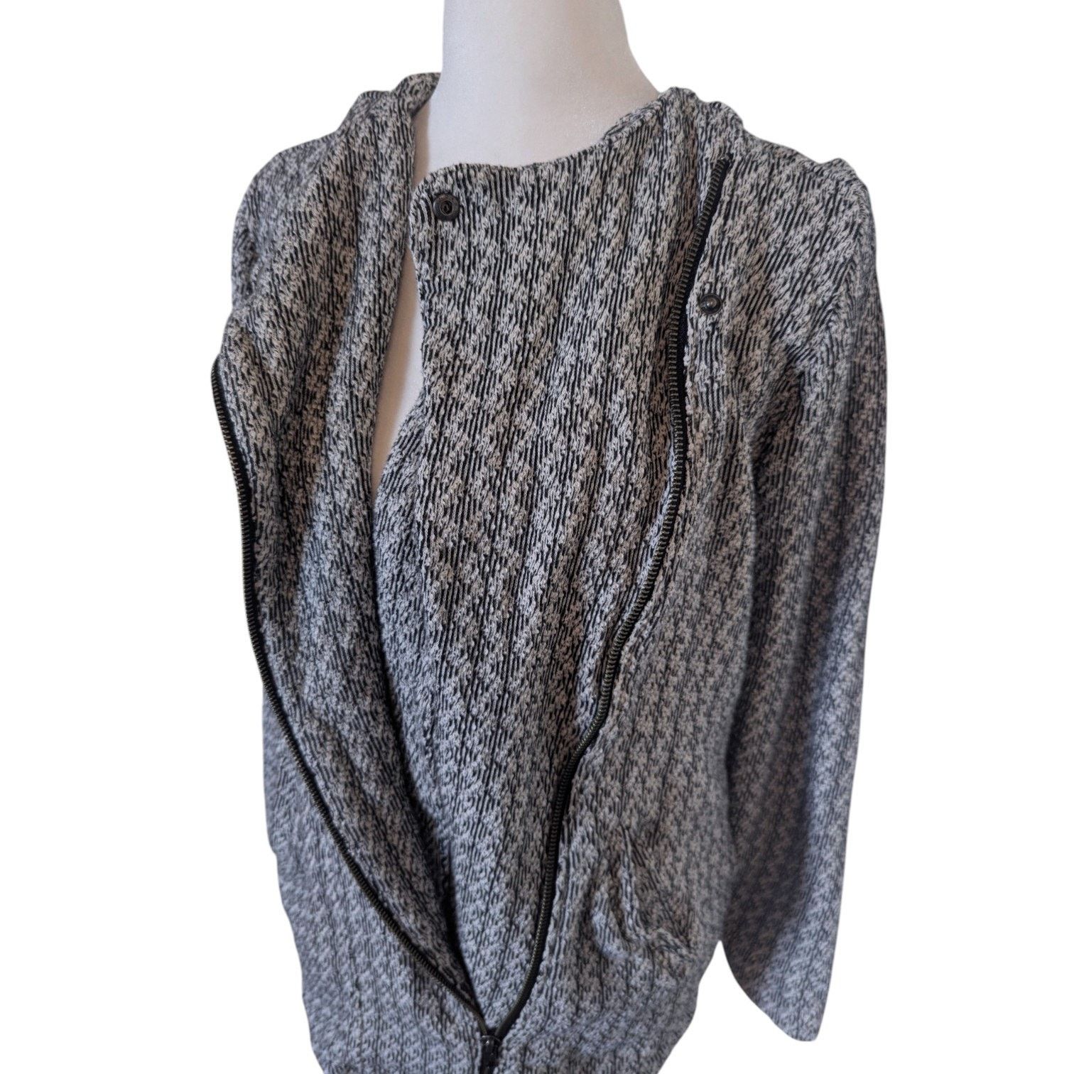 Lucky Brand Lucky Brand Asymetrical Knit Moto Jacket XS Size XS / US 0-2 / IT 36-38 - 5 Thumbnail