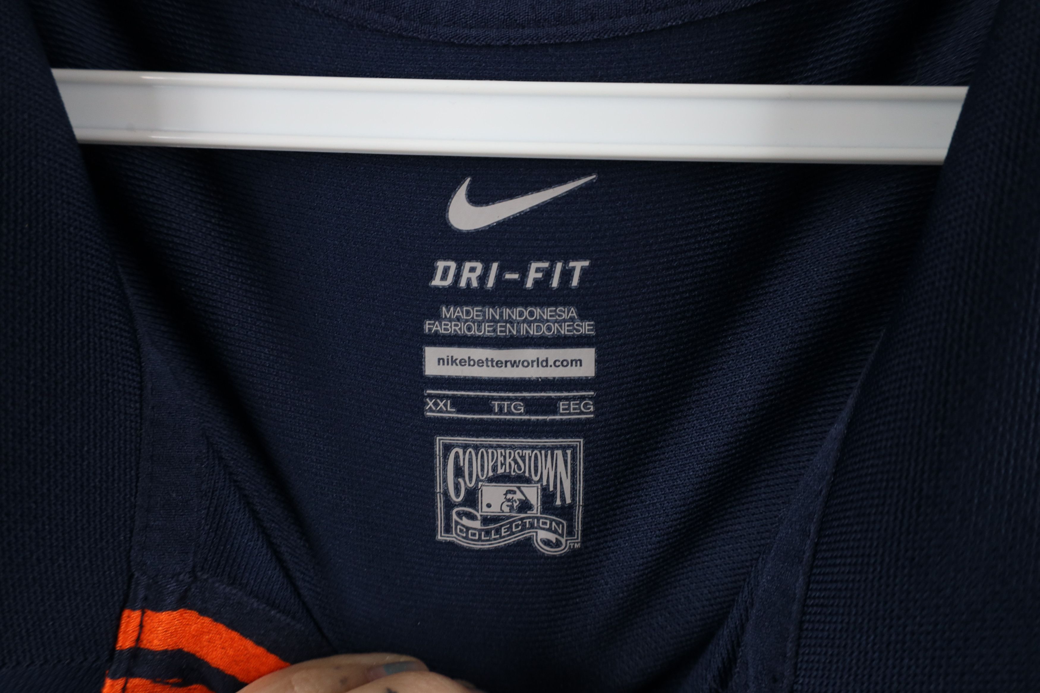 Nike × Vintage Nike Out Detroit Tigers Baseball Collared Polo Shirt Blue Size US XXL / EU 58 / 5 - 9 Thumbnail