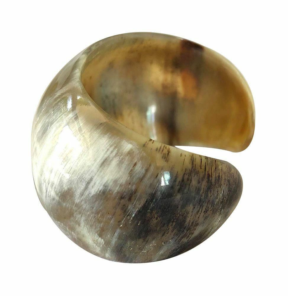 Designer New Textured Cow Horn Bracelet. Size ONE SIZE - 6 Thumbnail