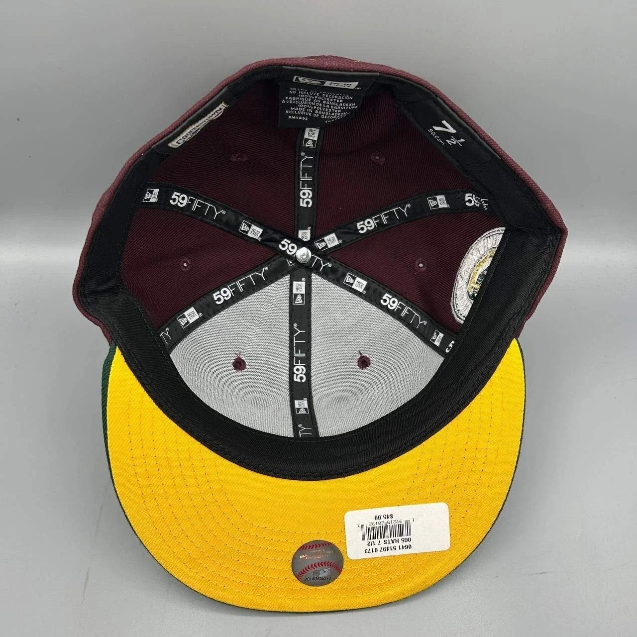 New Era Milwaukee Brewers Hat Men 7 1/2 Red Green MLB Fitted Cap New Size ONE SIZE - 2 Thumbnail