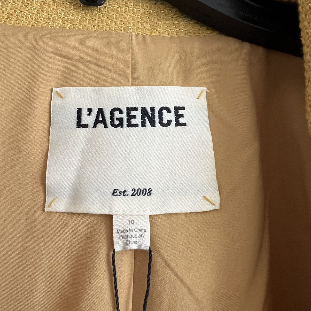 L'AGENCE L'agence Brooke Crop Blazer (citrine gold) size 10 Size L / US 10 / IT 46 - 3 Thumbnail