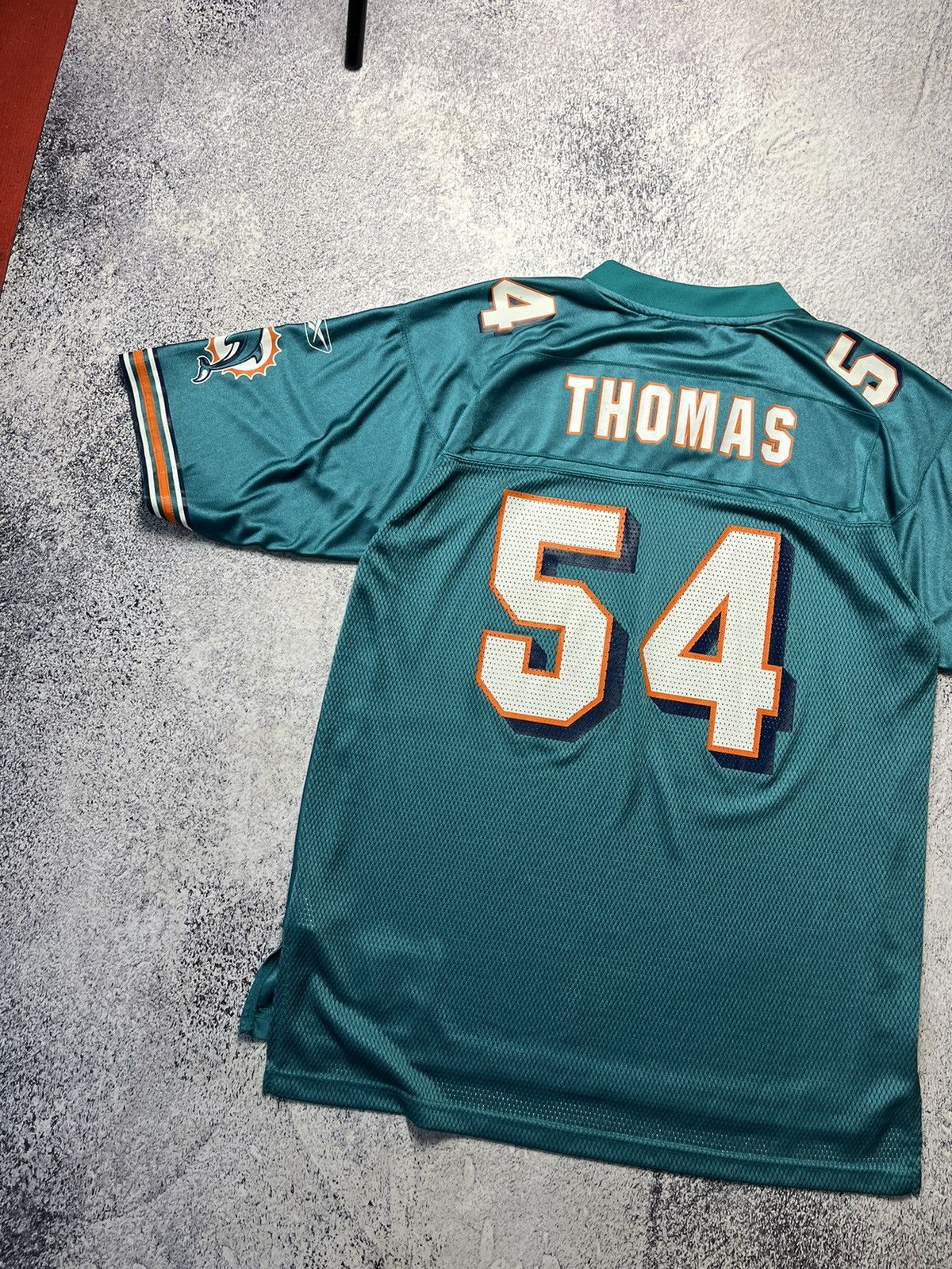 Reebok Vintage Miami Dolphins Jersey #54 Thomas NFL Football Reebok Size US L / EU 52-54 / 3 - 11 Thumbnail