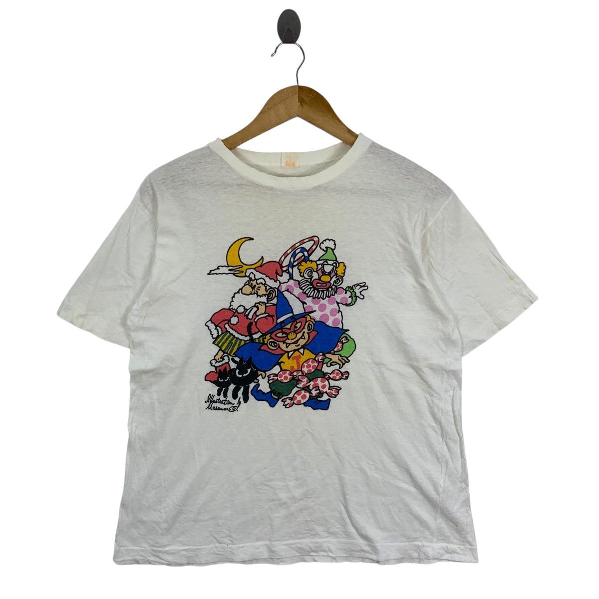 Vintage Vintage 90s BONKERS Illustration By Masenm Painting Tshirt Size US L / EU 52-54 / 3 - 1 Thumbnail