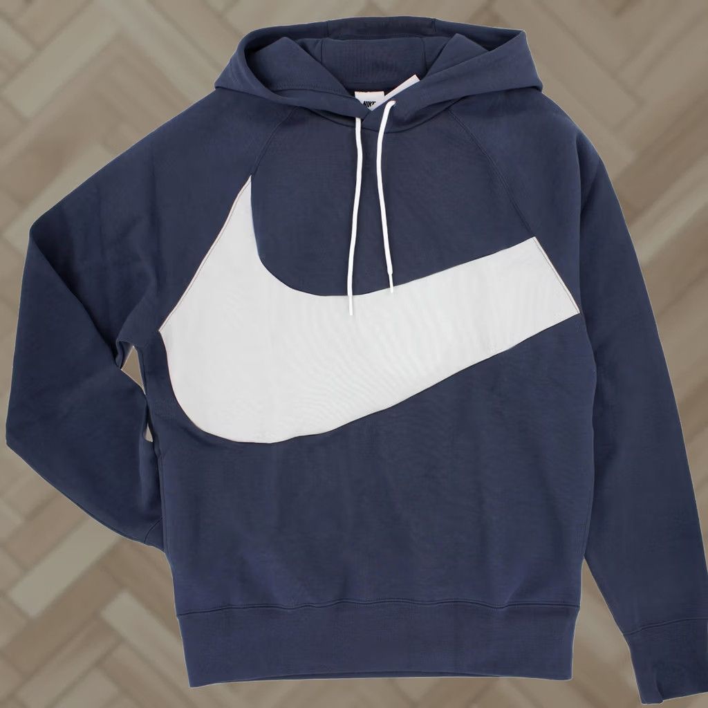 Nike Nike Hoodie Men Pullover Cotton Poly Blend Drawstring Closure Blue 68% Cotton 34% Polyester Logo Fleece All Seasons Pockets Regular Size S Size US S / EU 44-46 / 1 - 1 Thumbnail