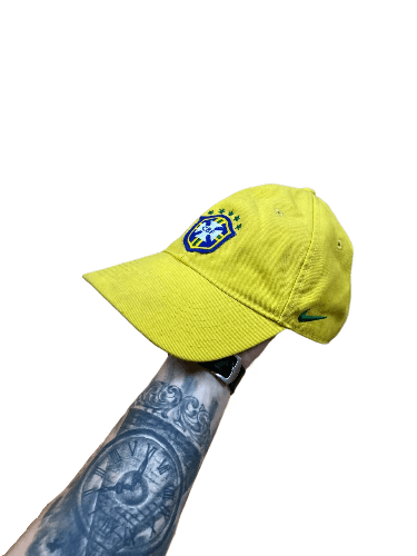 Nike Vintage Nike Brazil Football Yellow Cap Size ONE SIZE - 1 Thumbnail