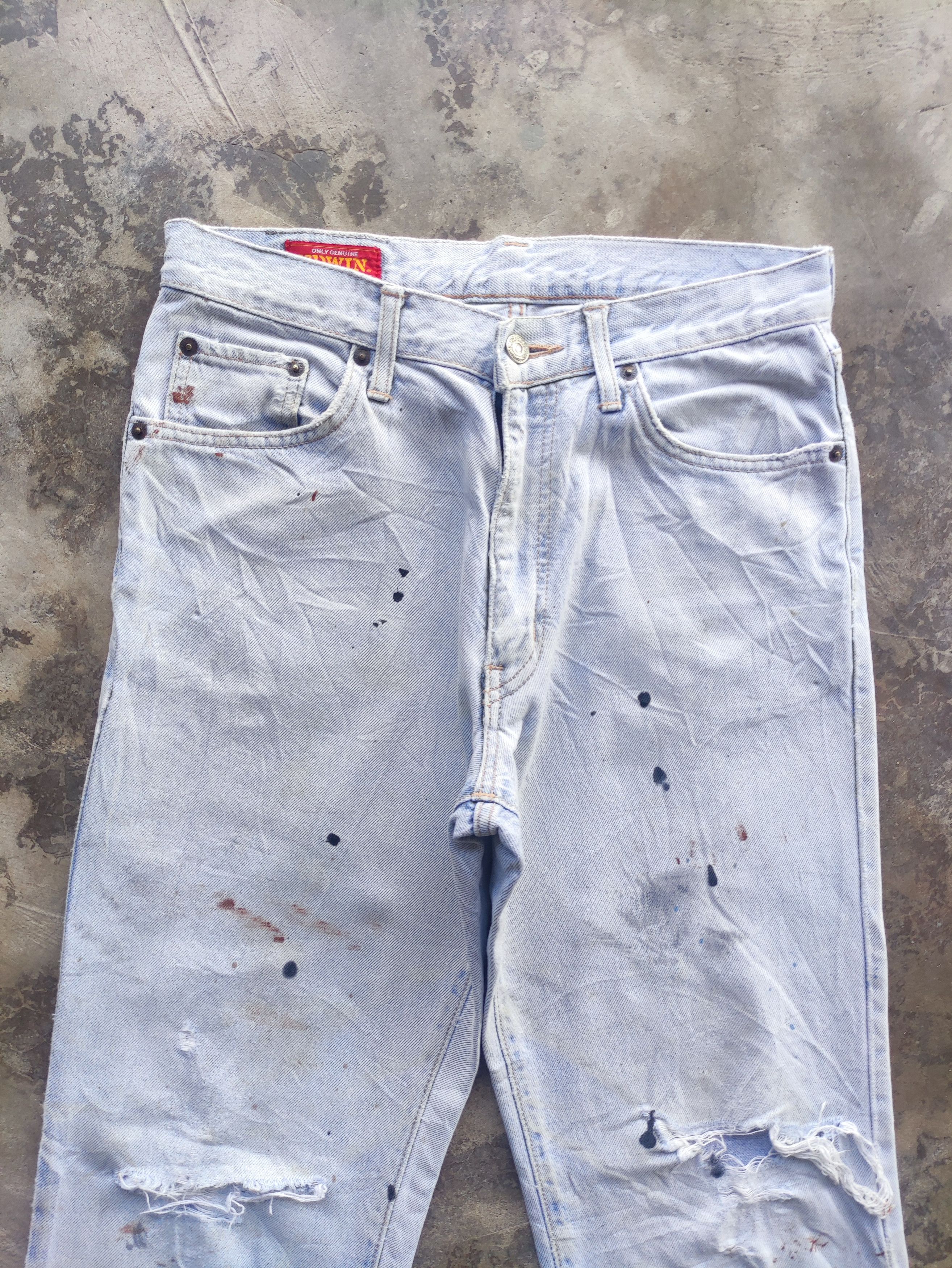 Edwin Vintage Edwin Distress Faded Jean Pant Size US 30 / EU 46 - 3 Thumbnail