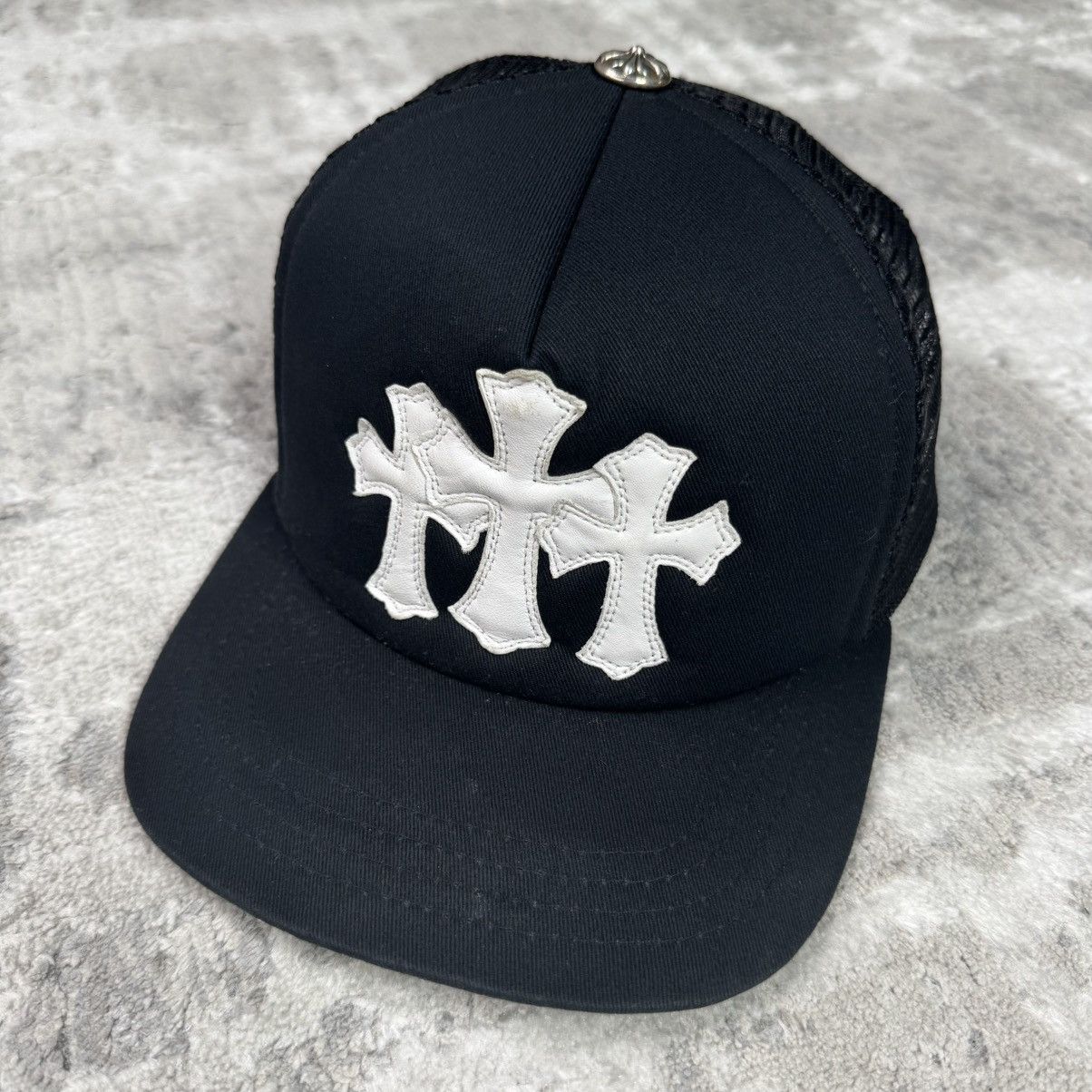 Chrome Hearts Cemetery cross patch trucker hat Size ONE SIZE - 2 Thumbnail