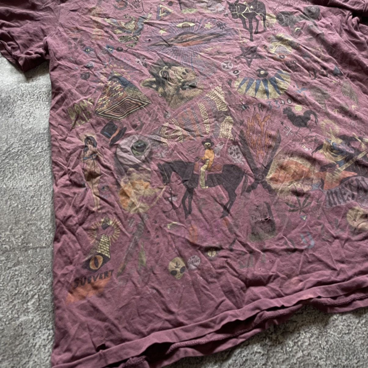 Vintage Vintage Y2K All Saints Sun Faded Graphic Tee Streetwear M Size US M / EU 48-50 / 2 - 3 Thumbnail