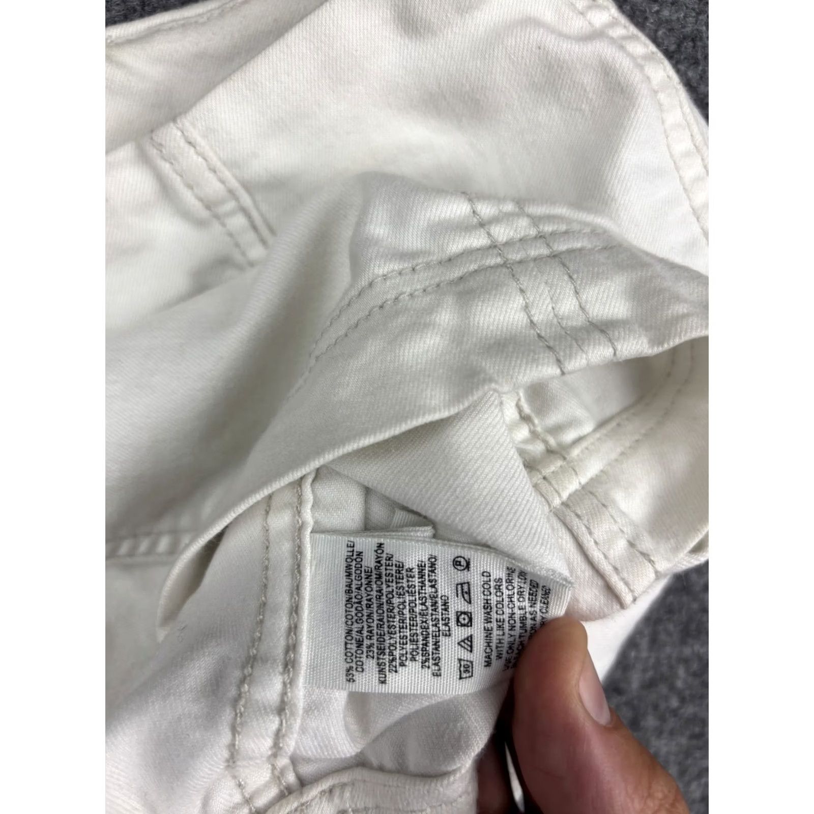 Free People Free People Skirt Womens 0 White High Waist Mini Cotton Blend Fitted Casual Slit Zipper Twill Short A-Line Comforts Bohemian Preppy Womens Size 25" / US 0 / IT 36 - 5 Thumbnail