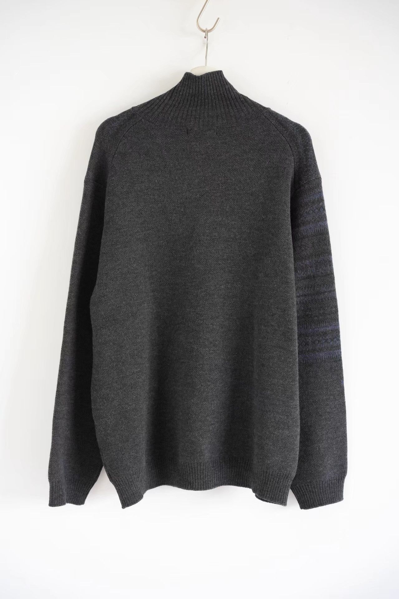 Yohji Yamamoto Yohji Yamamoto 24aw Blue Purple Stripe Turtleneck K4 Size US L / EU 52-54 / 3 - 2 Thumbnail