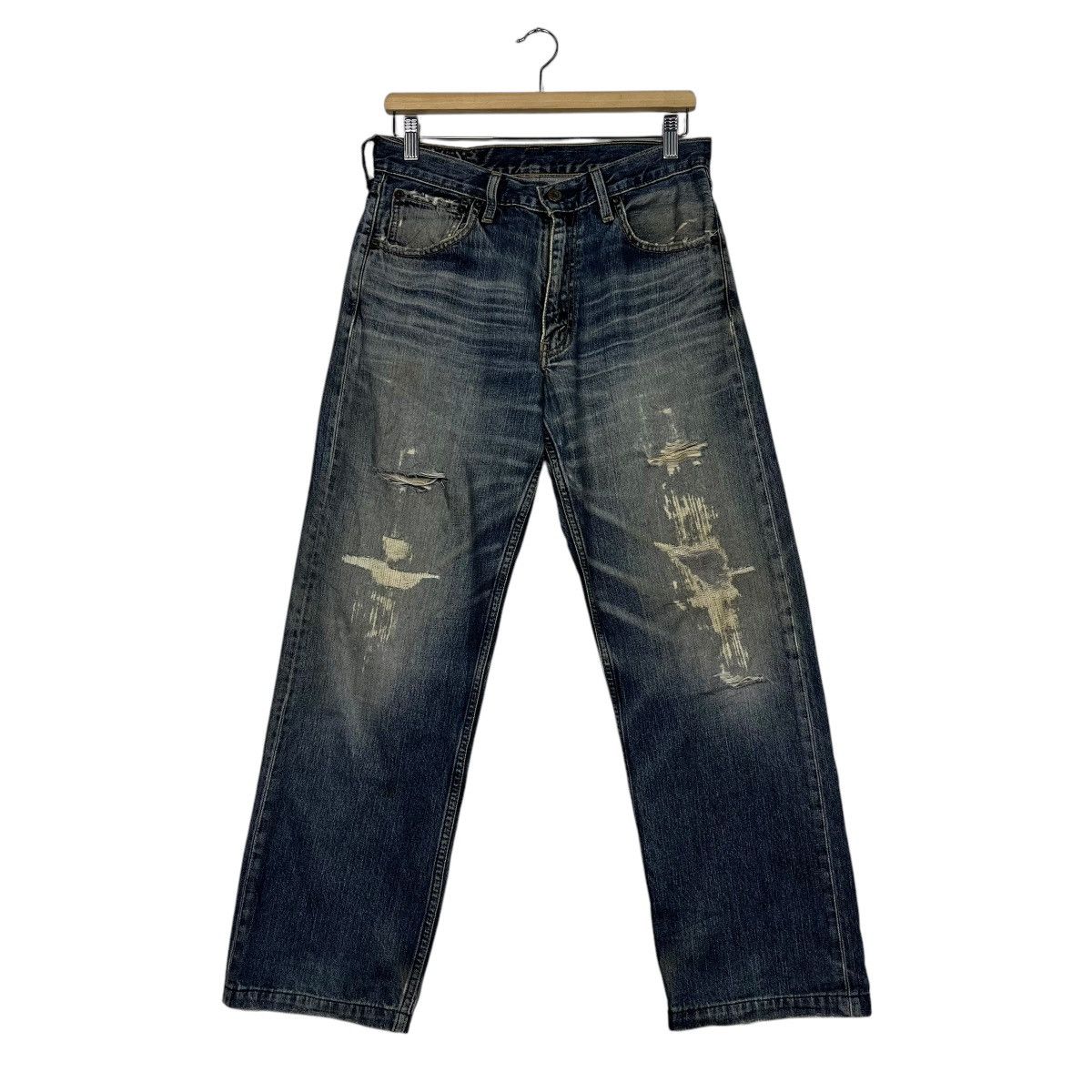 Levi's Vintage Y2k Levis Distressed denim Size US 30 / EU 46 - 1 Thumbnail