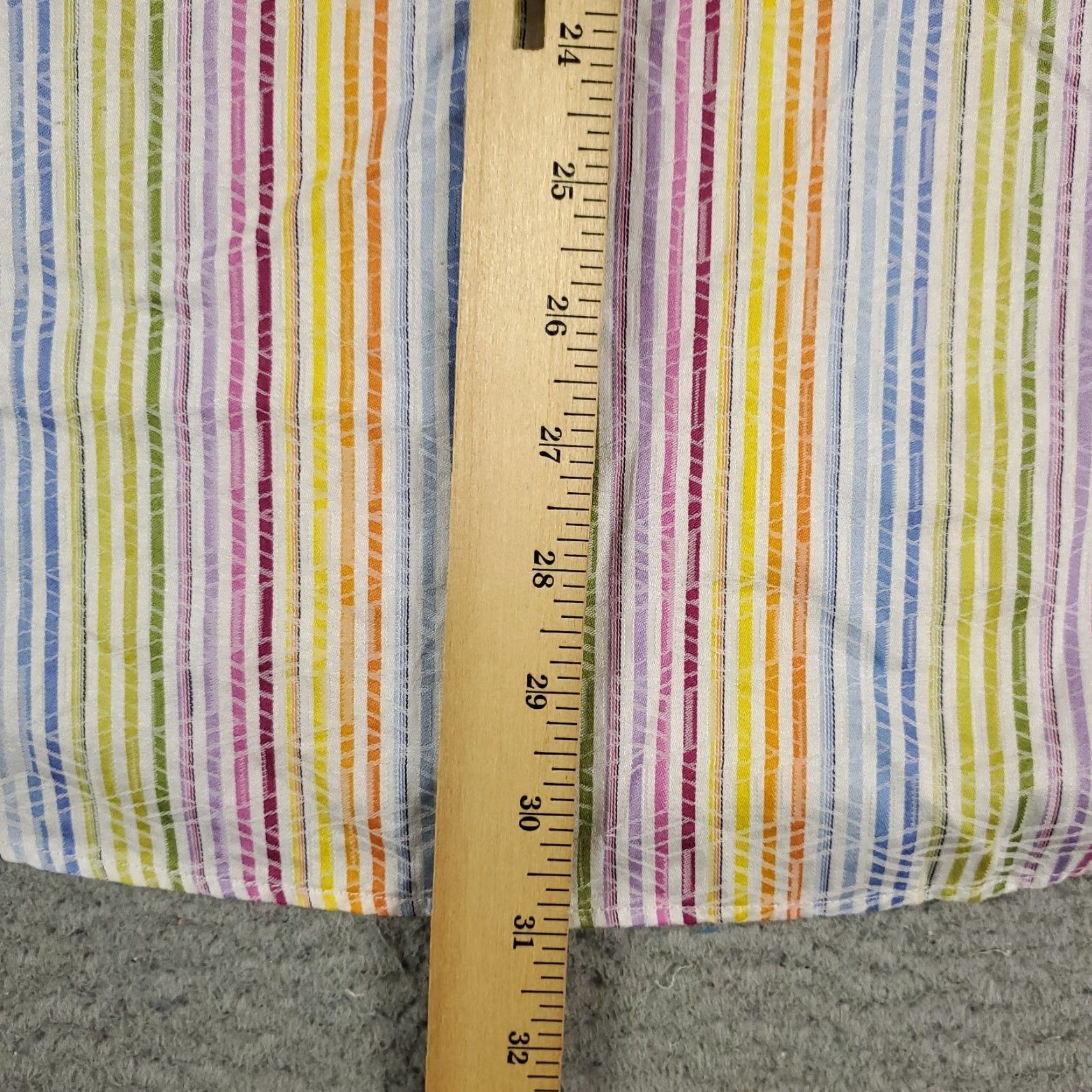 BUGATCHI BUGATCHI Uomo Shirt Mens Large Button-Up Striped Yellow Purple Collar Long Sleeve, Regular Fit, Cotton, Business Casual Formal, Made in USA Size US L / EU 52-54 / 3 - 4 Thumbnail