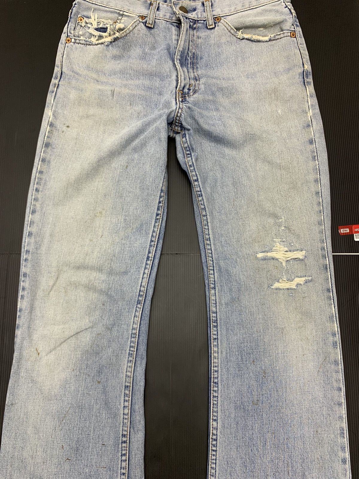Levi's Vintage Distressed Flared Bell Bottom Levis Jeans Size US 31 - 4 Thumbnail