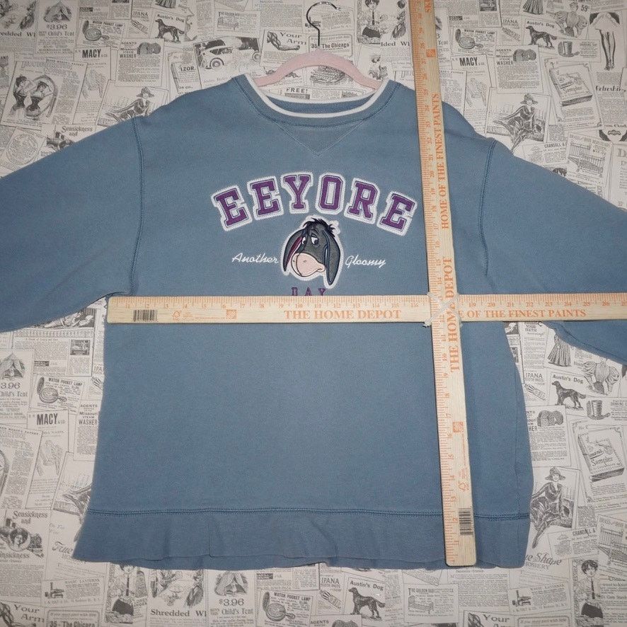 Disney Medium- Vintage Y2K Eeyore patch embroider disney sweatshirt Size M / US 6-8 / IT 42-44 - 4 Thumbnail