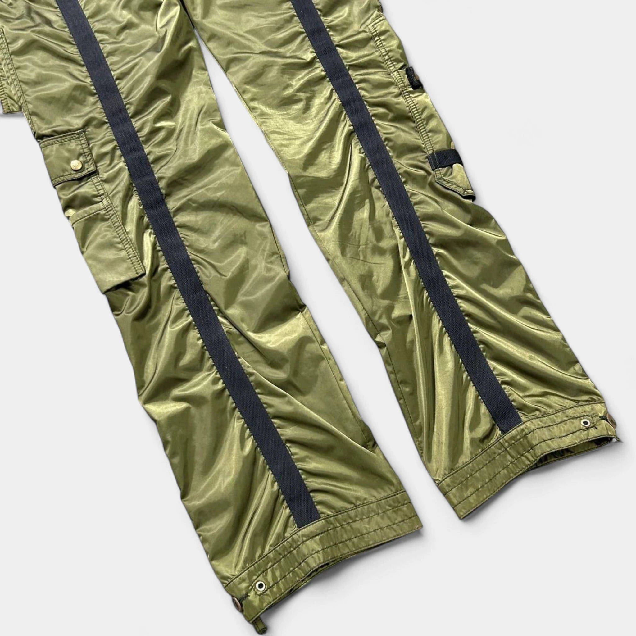 Jean Paul Gaultier Jean Paul Gaultier AW03 Satin Green Cargo Pants Size US 30 / EU 46 - 7 Thumbnail