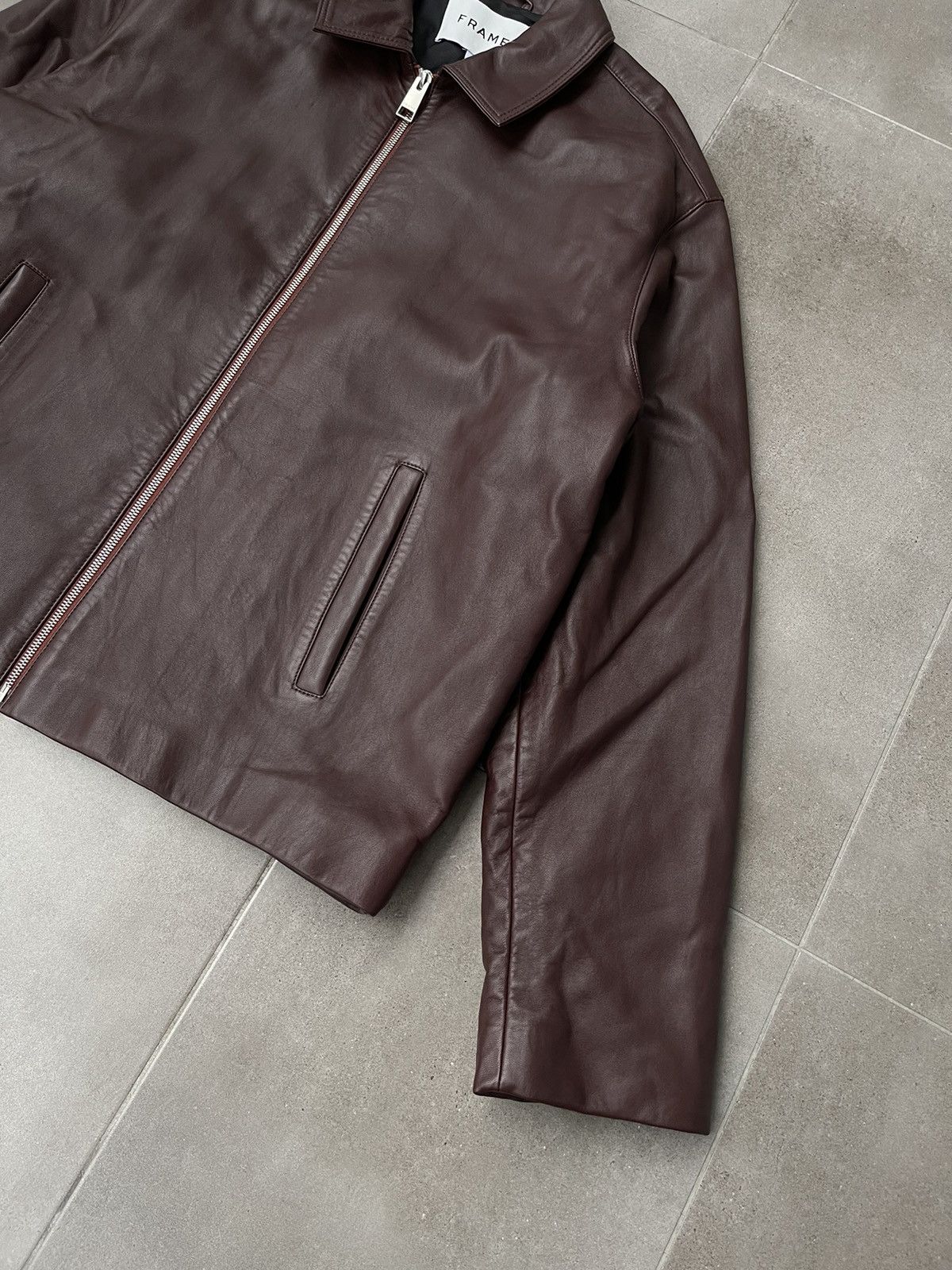 Frame !DS! SS23 Frame Burgundy Red Leather Jacket Size US M / EU 48-50 / 2 - 10 Thumbnail