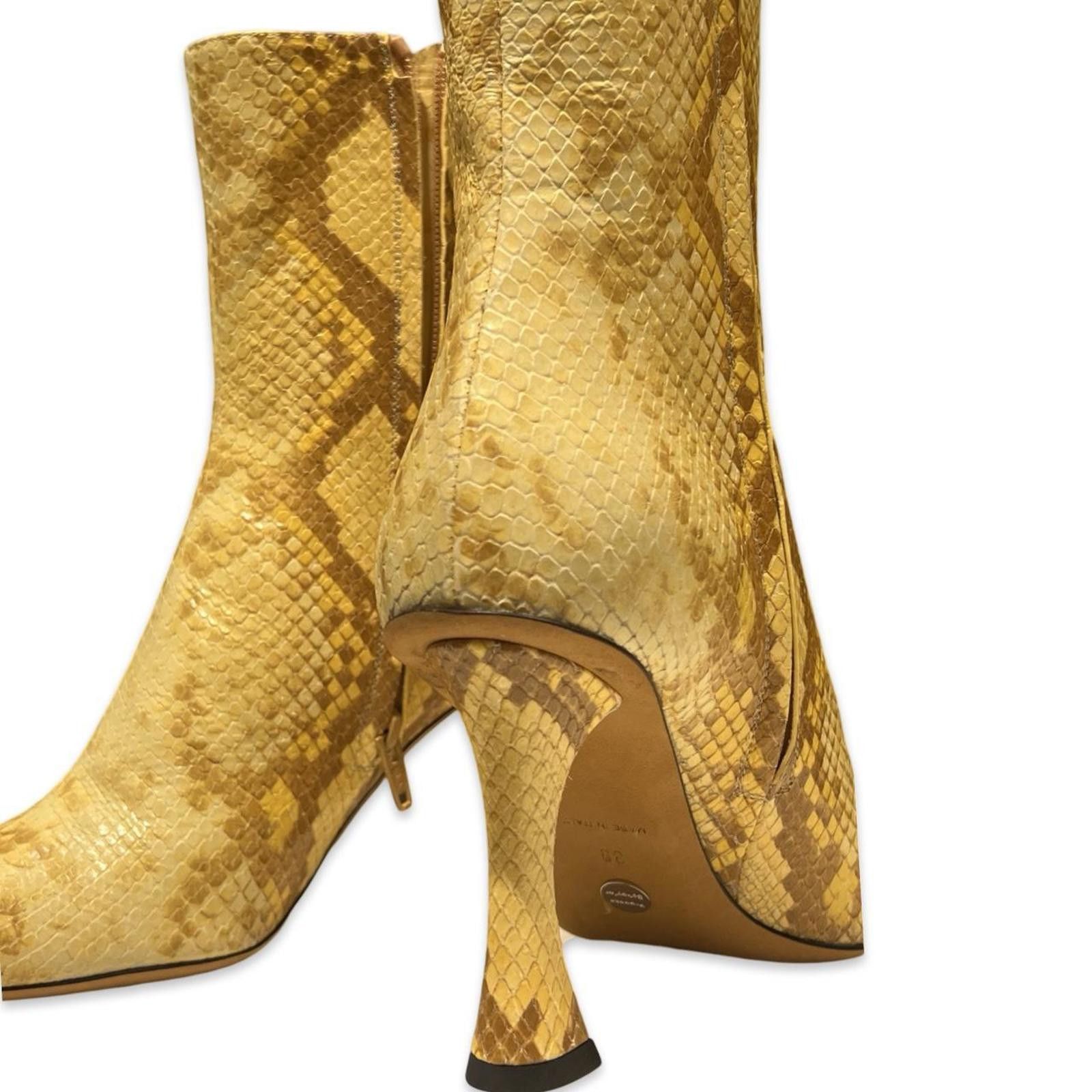 Designer Proenza Schouler Snakeskin Leather Ankle Boots Size 9 Size US 9 / IT 39 - 4 Thumbnail