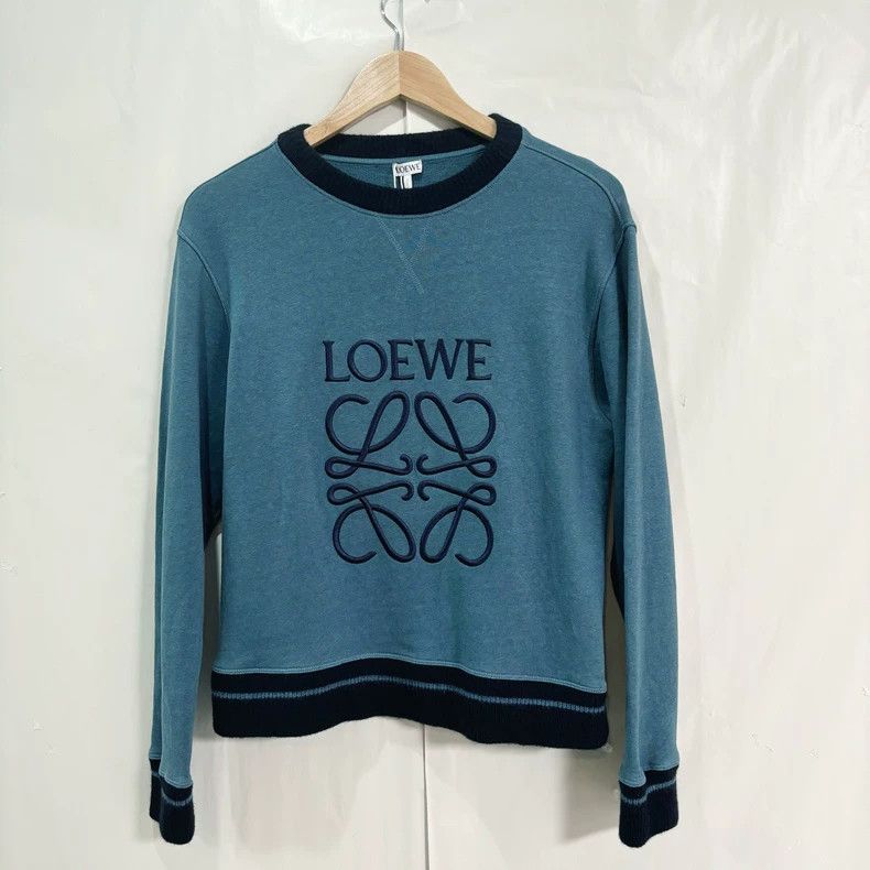 Loewe LOEWE Blue round-neck hoodie Size S / US 4 / IT 40 - 1 Thumbnail