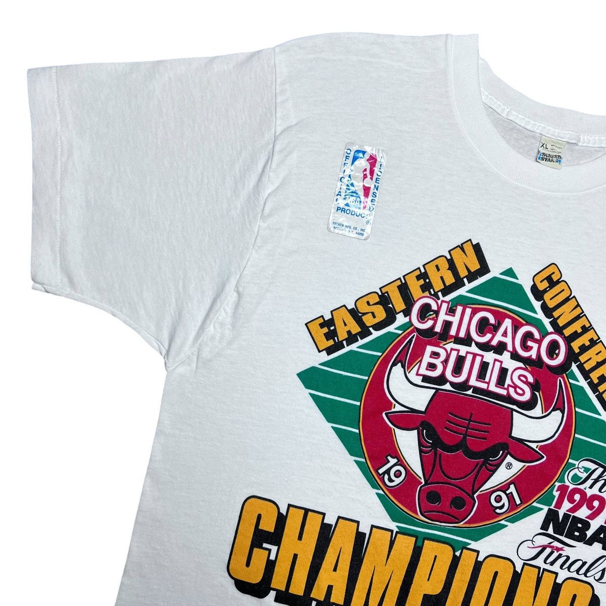 NBA Vtg 1991 NBA Chicago Bulls Eastern Conference Champions Tee Size US XL / EU 56 / 4 - 6 Thumbnail