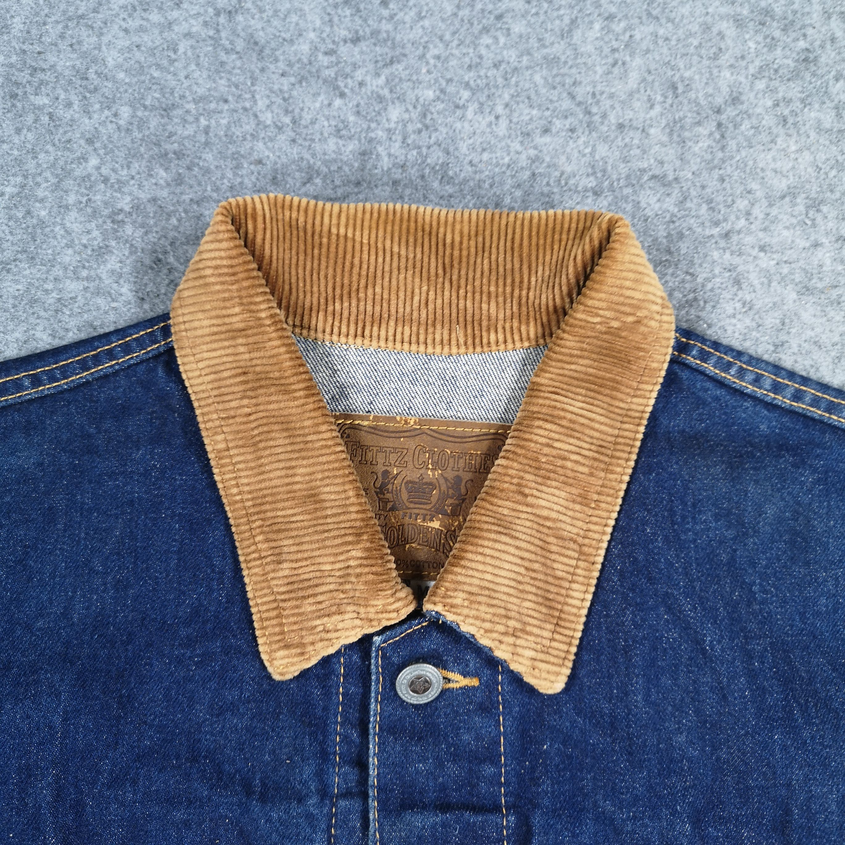 Vintage Vintage Fittz Clothes Blanket Lined Denim Trucker Jacket Size US M / EU 48-50 / 2 - 5 Thumbnail