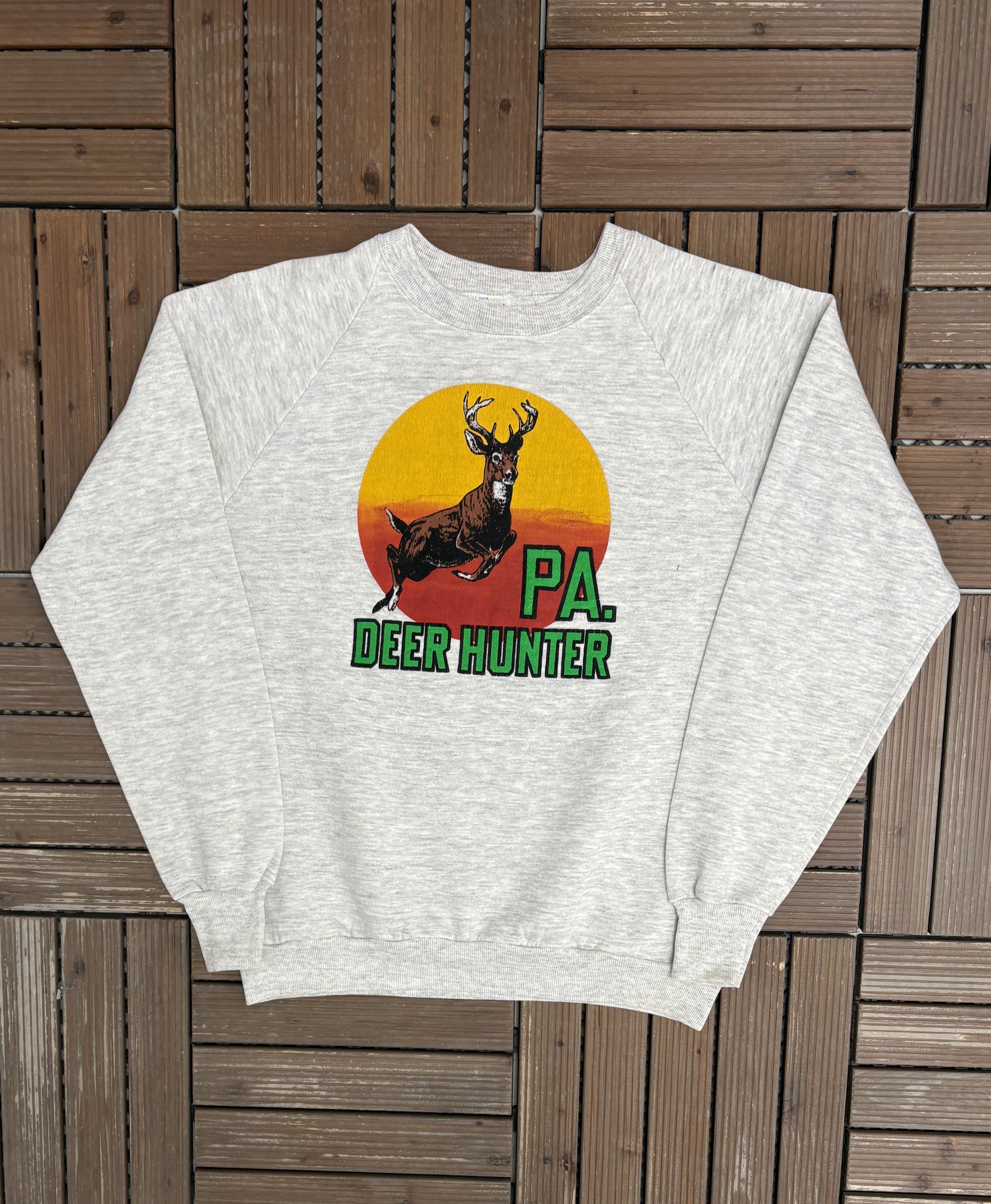 Vintage Pennsylvania Deer Hunter Vintage Grey Sweater Crewneck Size US XL / EU 56 / 4 - 1 Thumbnail