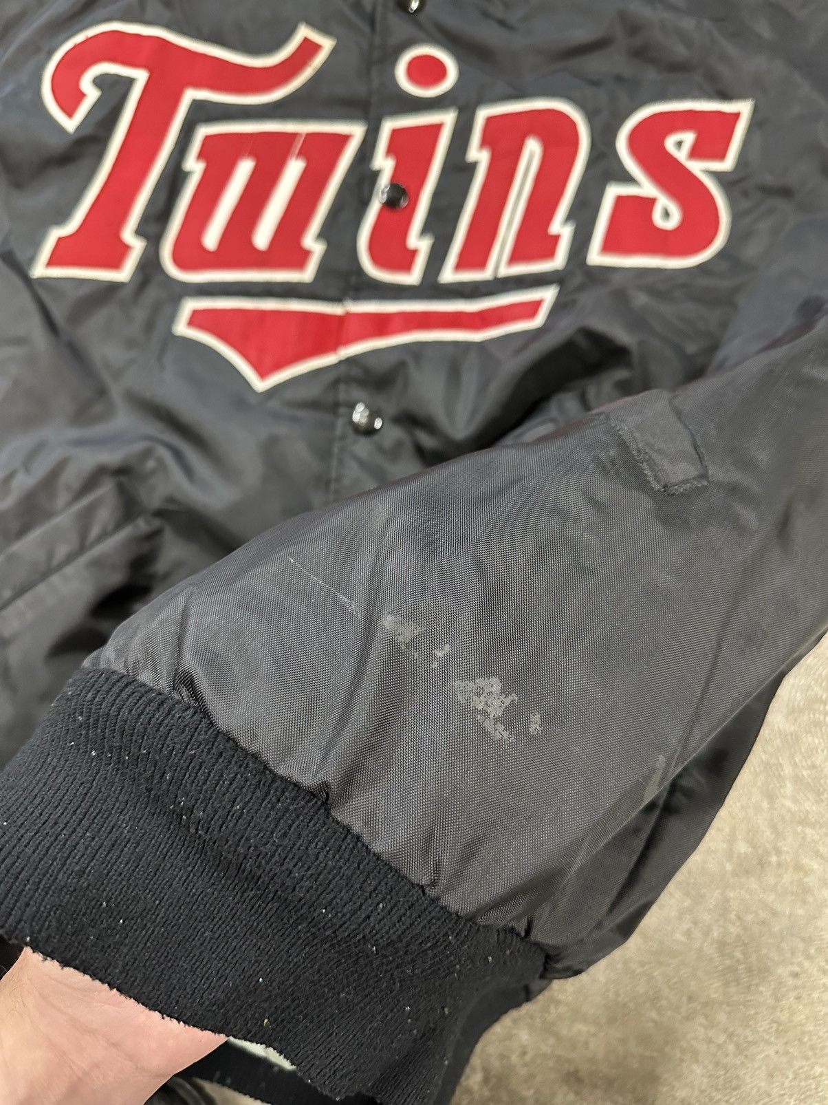 Delong Vintage 90s Delong Minnesota Twins MLB Satin Jacket READ Size US XL / EU 56 / 4 - 9 Thumbnail