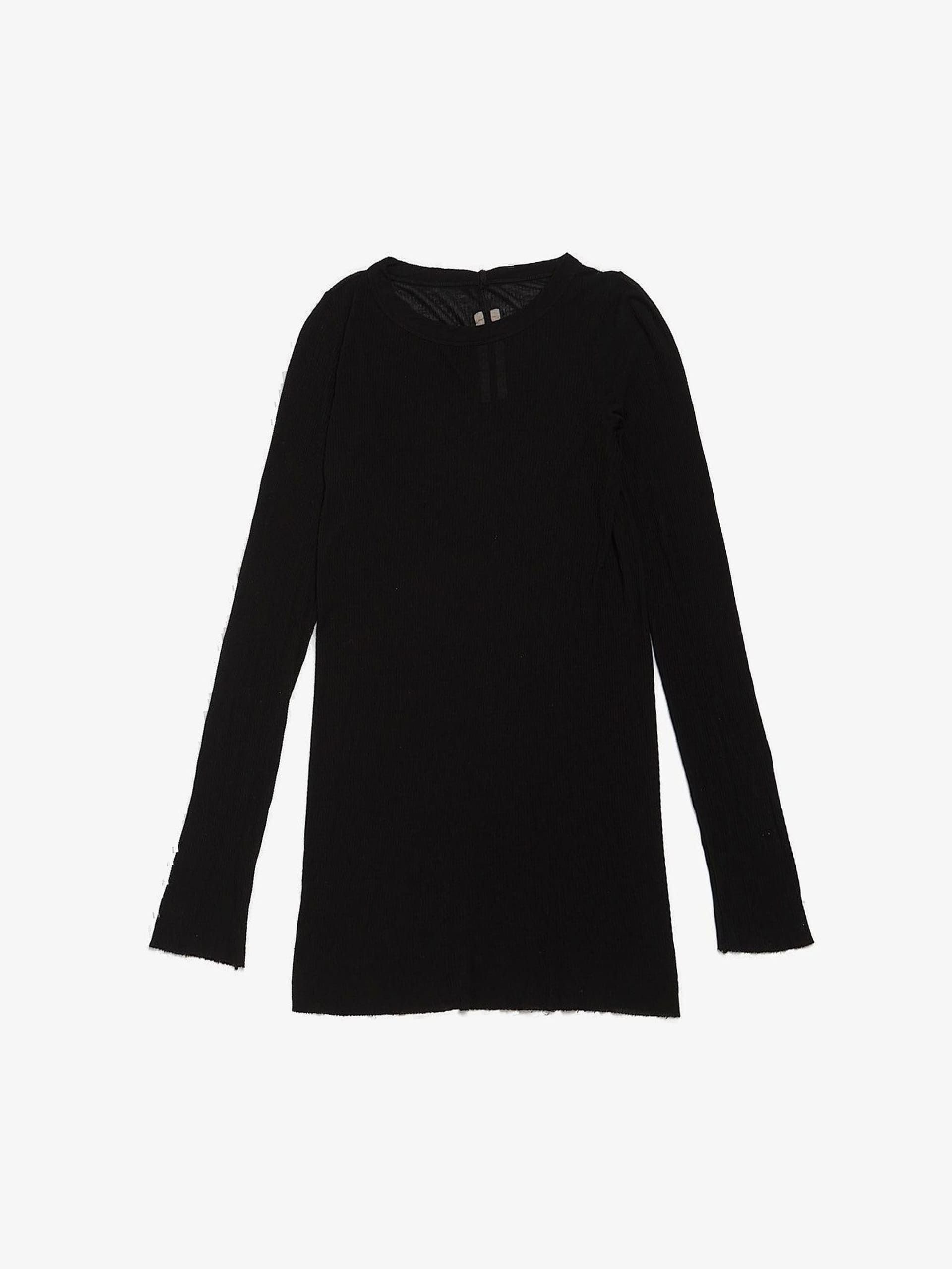 Rick Owens Black Thin Ribbed Longsleeve Size US S / EU 44-46 / 1 - 1 Thumbnail