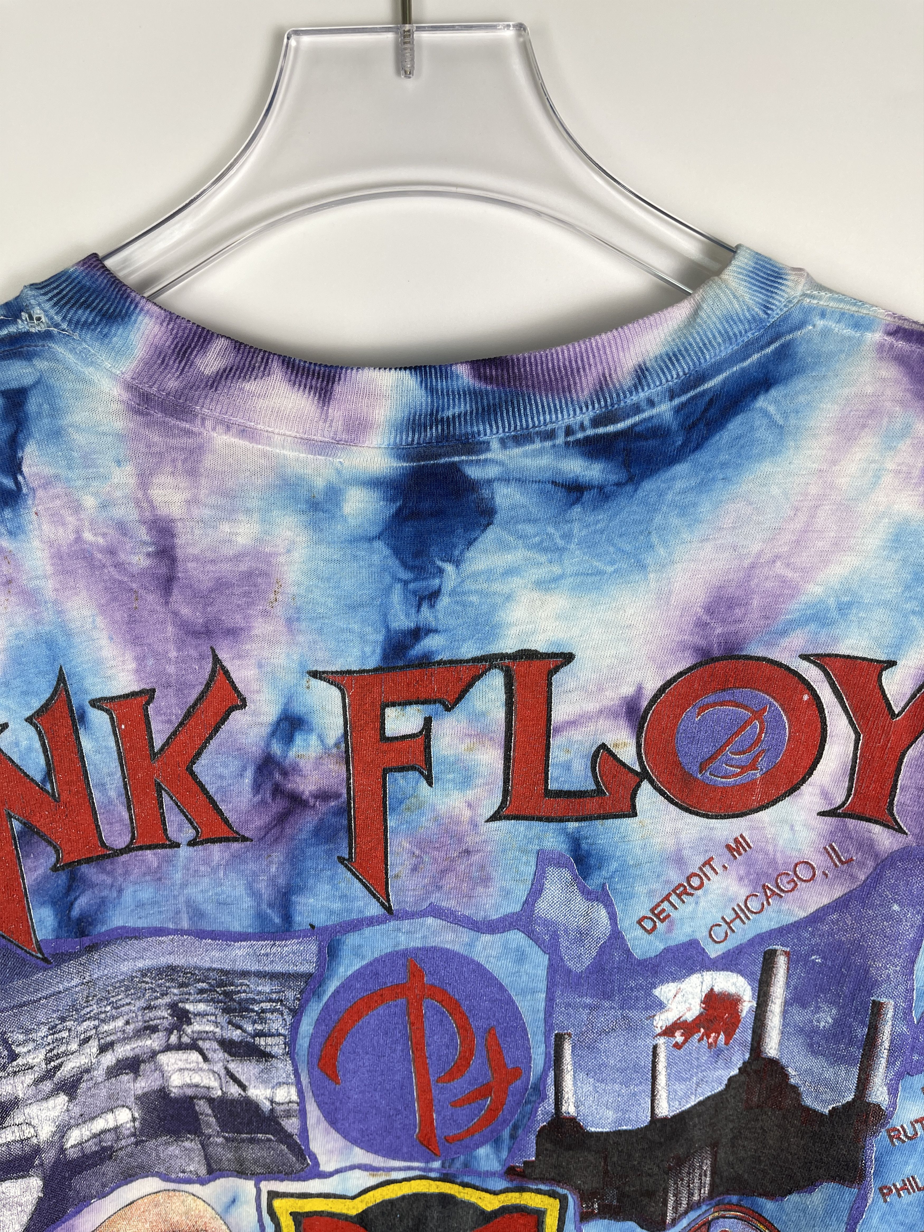 Pink Floyd Vintage Pink Floyd 1994 Division Bell Tour Tie Dye Tee Size US L / EU 52-54 / 3 - 5 Thumbnail