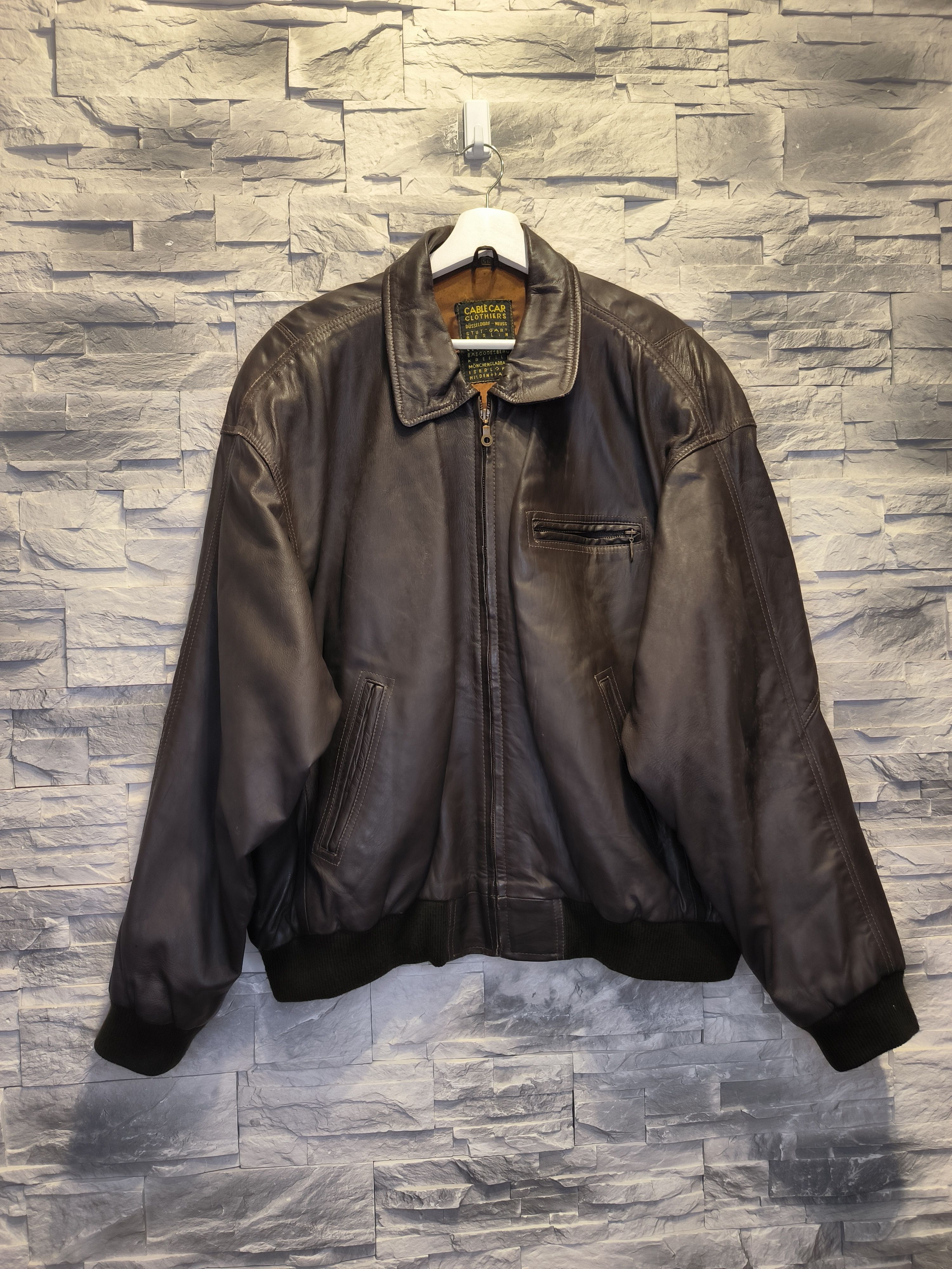 Other × Vintage Vintage Leather Brown Jacket Size US XL / EU 56 / 4 - 1 Thumbnail