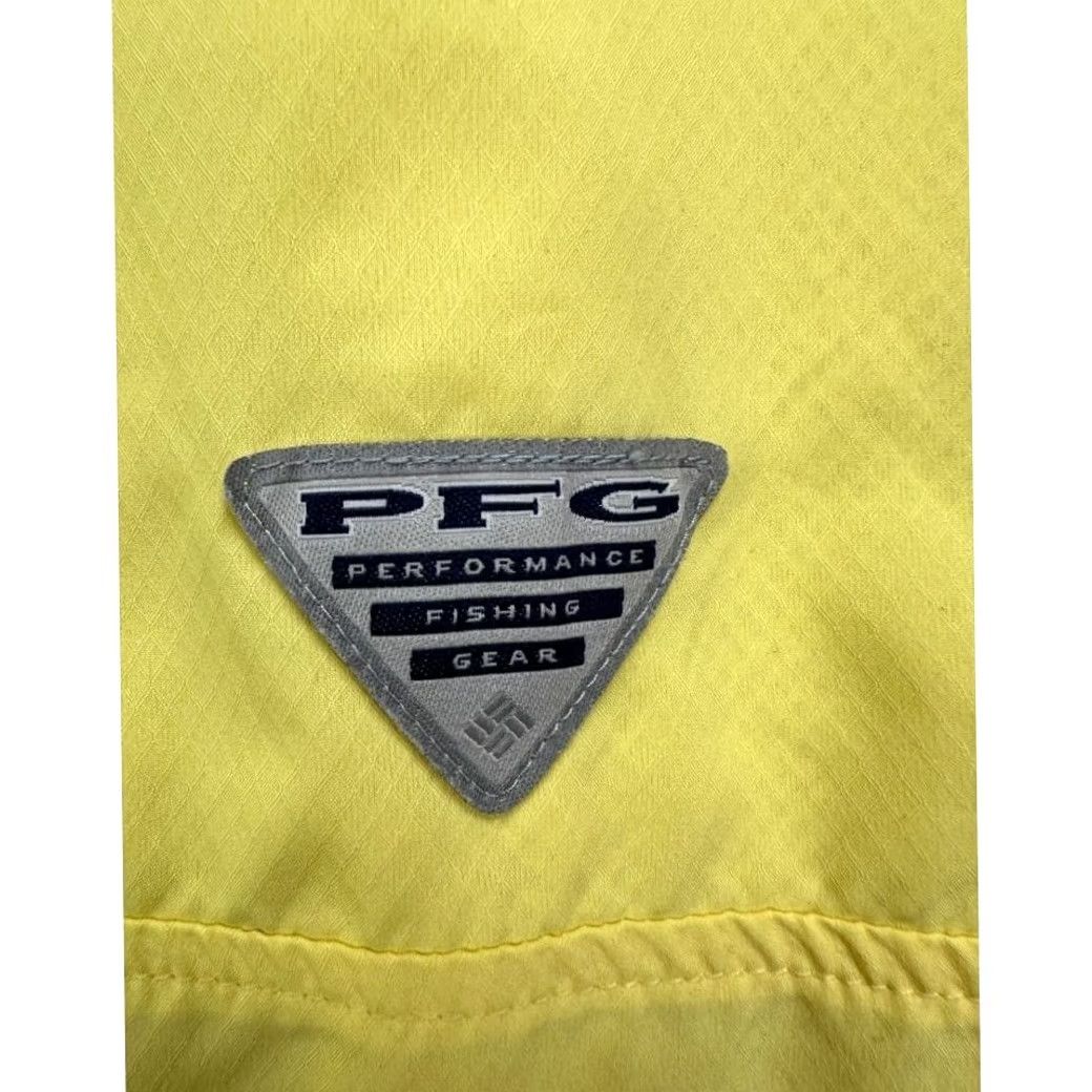 Vintage Columbia PFG Fishing Shirt Mens 2XL Yellow Short Sleeve Button-Up Vented Breathable Lightweight Pocketed 100% Polyester Size US XXL / EU 58 / 5 - 7 Thumbnail